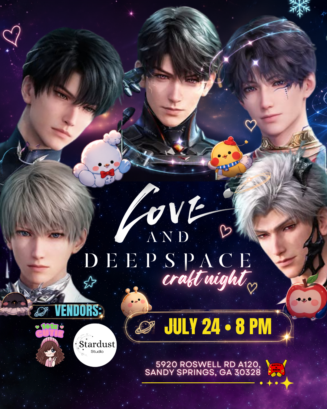 Love and Deepspace Crafts Night
