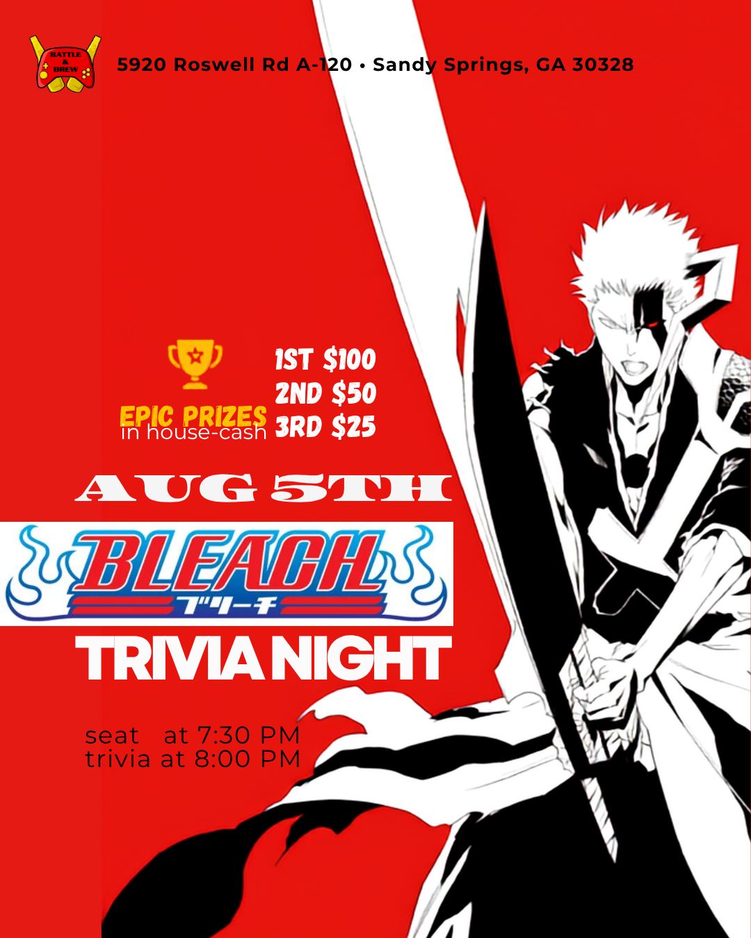 ⚔️ Bleach Anime Trivia Night ⚔️