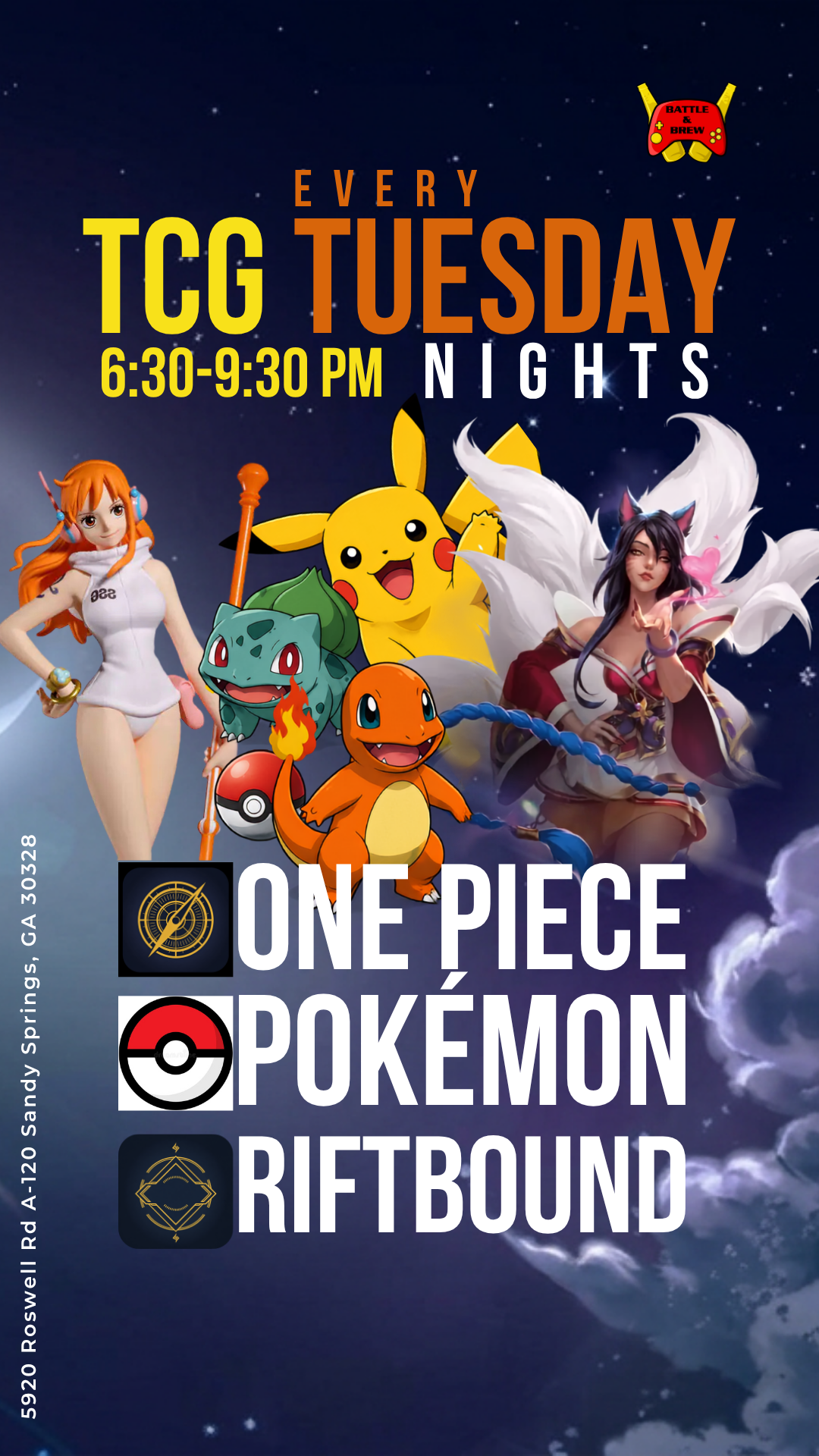 TCG Tuesday: One Piece, Pokémon &amp; Riftbound Trading Card Games Every Tuesday