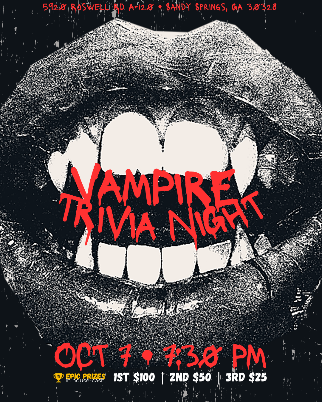 🧛‍♀️🩸 VAMPIRE GEEK TRIVIA NIGHT 