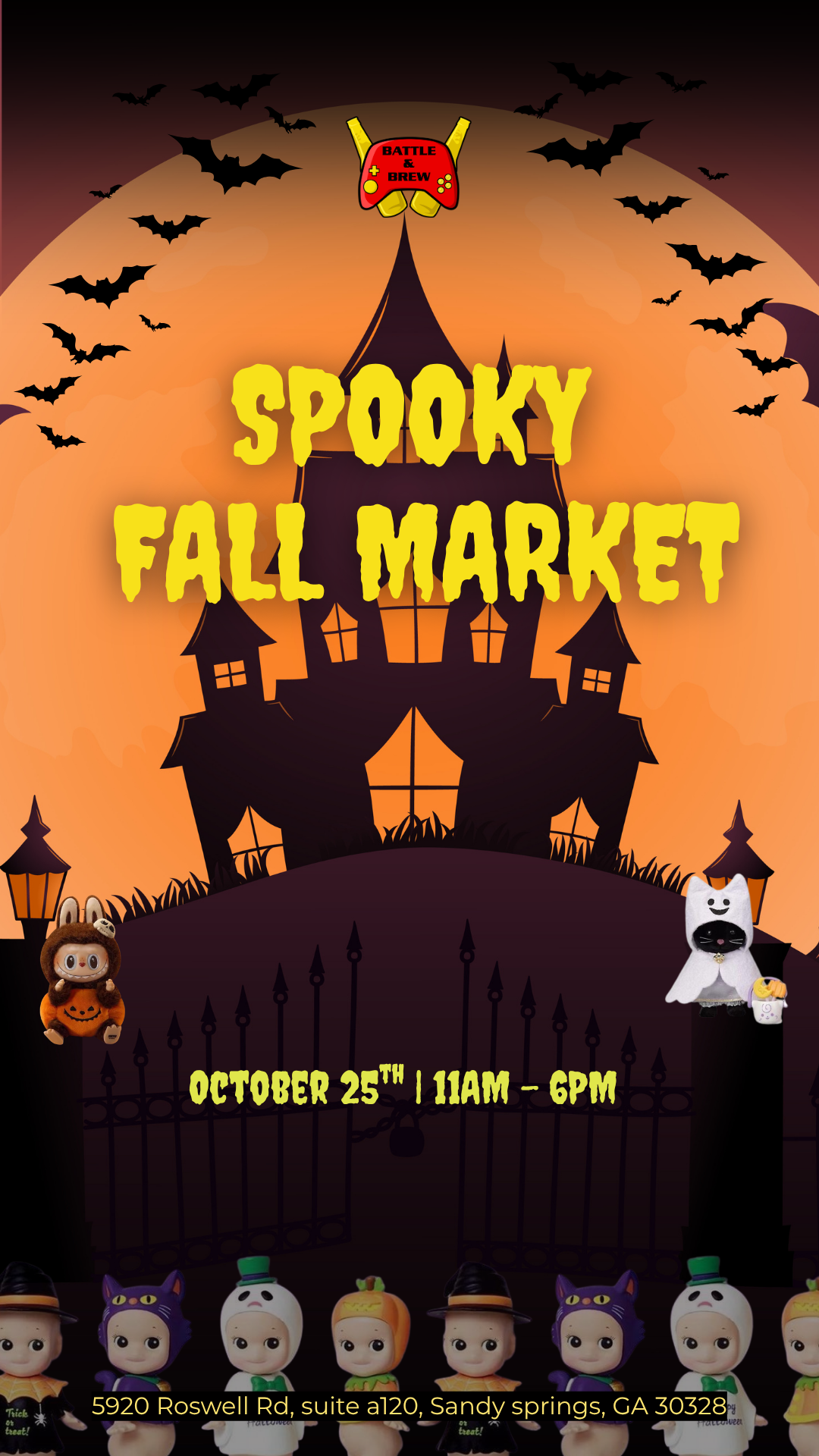 🎃 Spooky Fall Market at Battle & Brew 👻