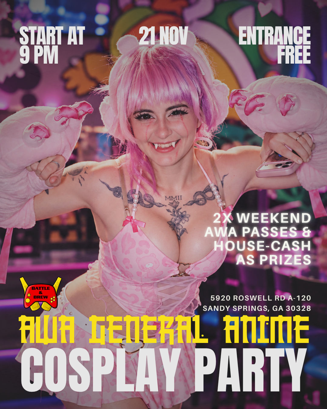 🎌✨ AWA General Anime Cosplay Night! 🎮🔥