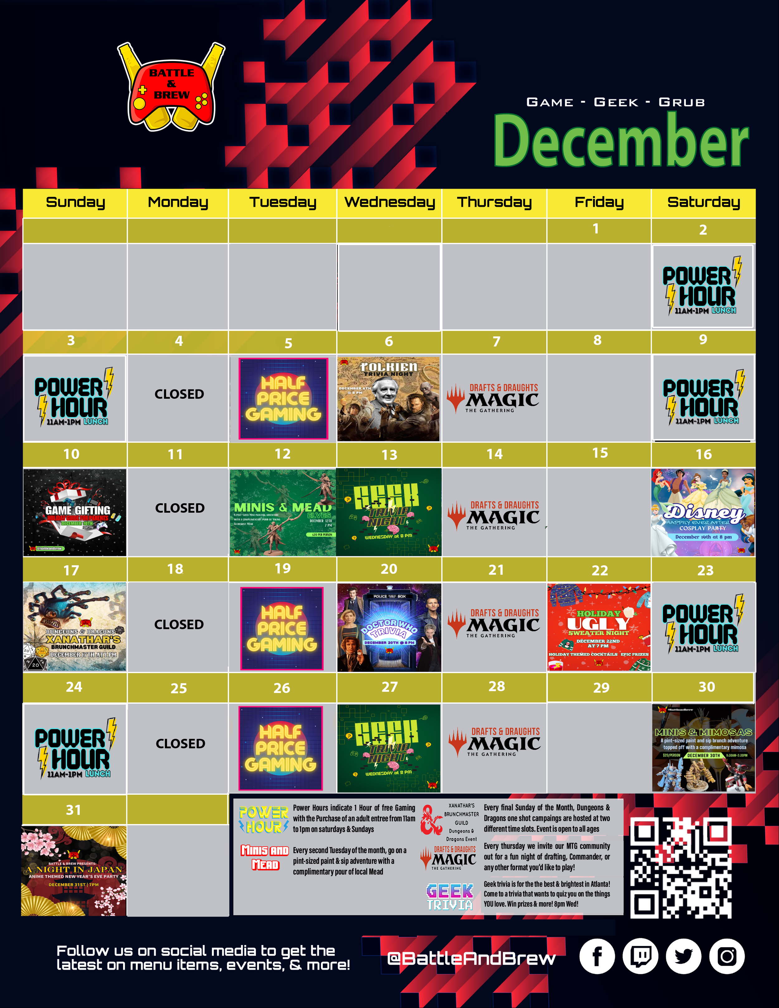 December Anime Birthday Calendar