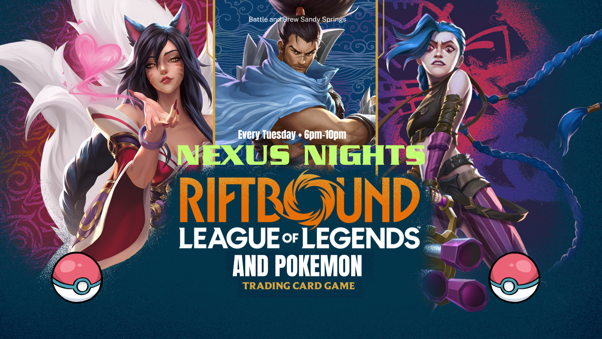 Nexus Nights: Riftbound + Pokémon | Tuesday Night TCG — Video Game ...