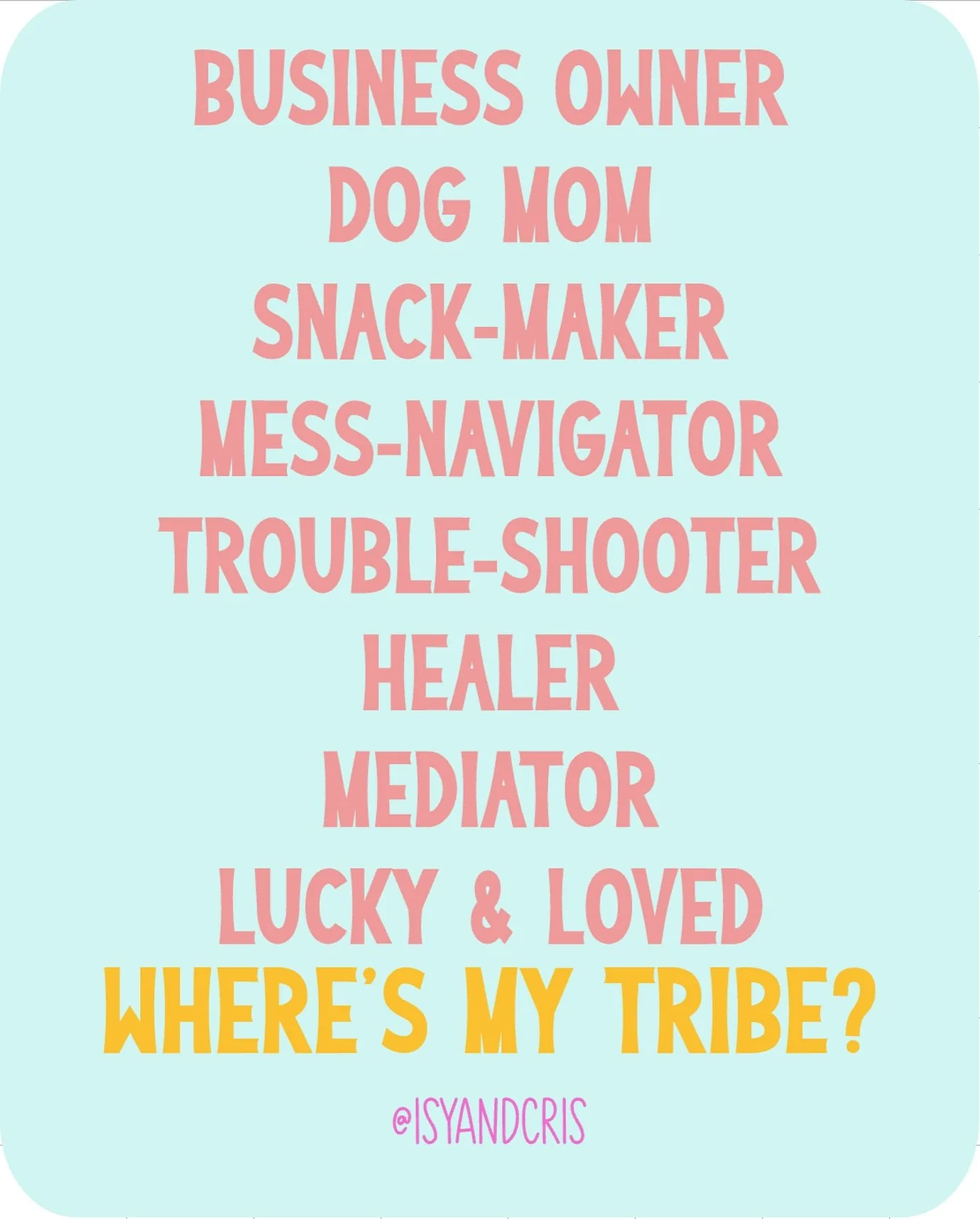 #dogmommonday☀️ Business owner ✅ Dog mom ✅ Snack- maker ✅ Mess-navigator ✅ Trouble-shooter ✅ Healer ✅ Mediator ✅ Blessed ✅
Where&rsquo;s my tribe of fellow chaos-juggling fur-moms? 🙋&zwj;♀️🐕 #findyourtribe #tribewanted #smallbusinessmoms #dogmoms #