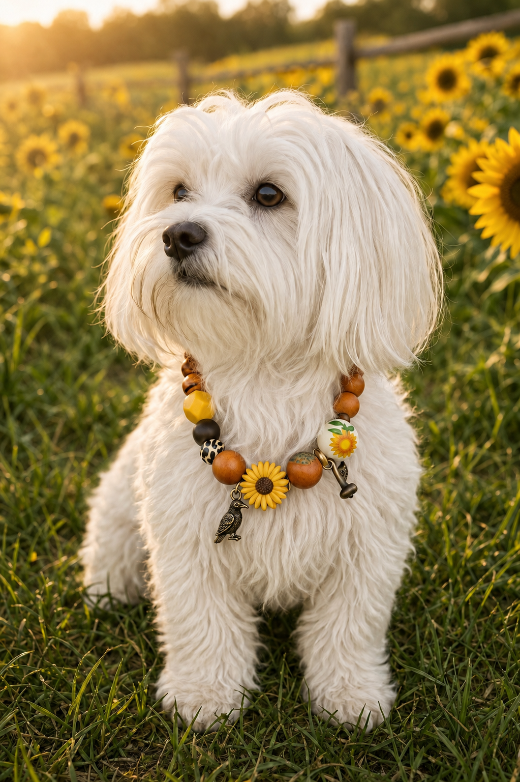 Wild Sunflower Pet Necklace