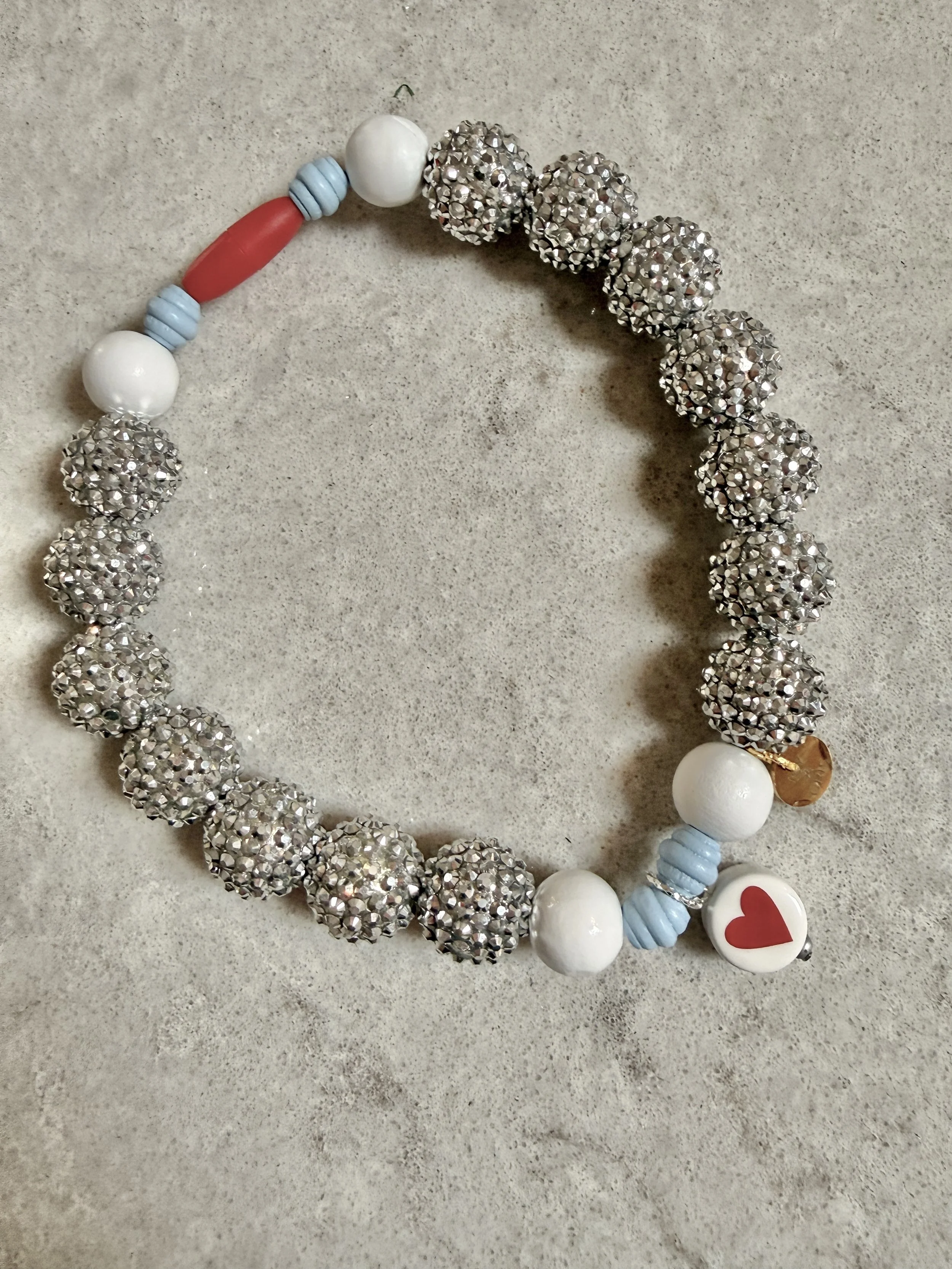 Silver Kisses Pet Necklace