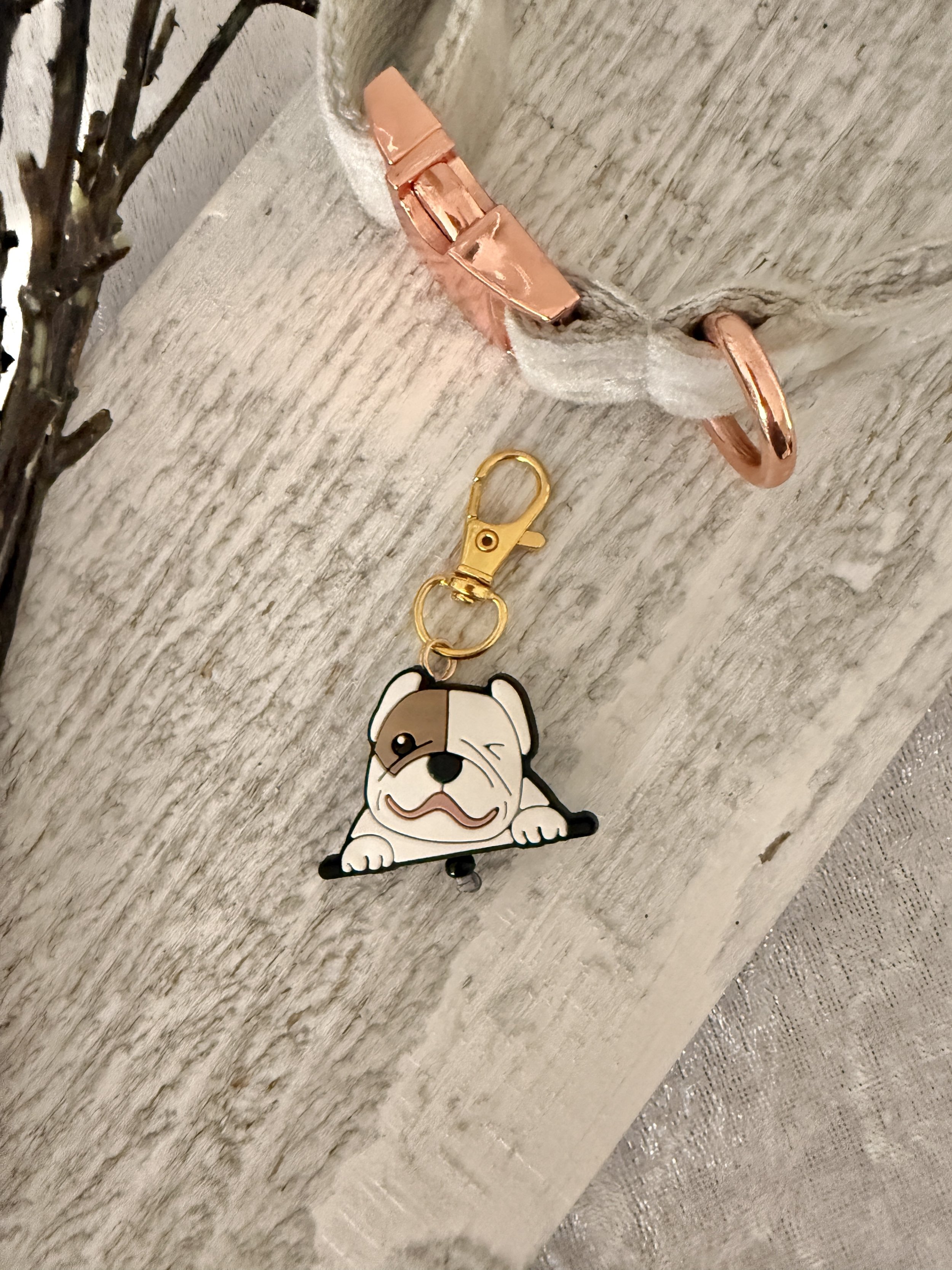 Bulldog Collar Charm