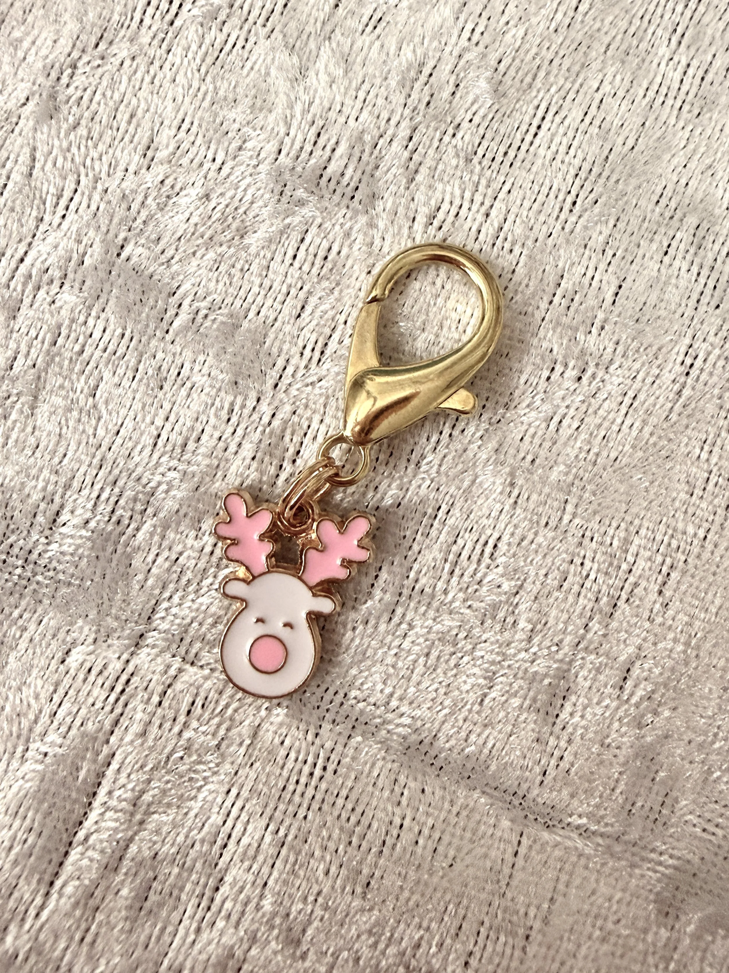 Pink Reindeer Collar Charm.JPG