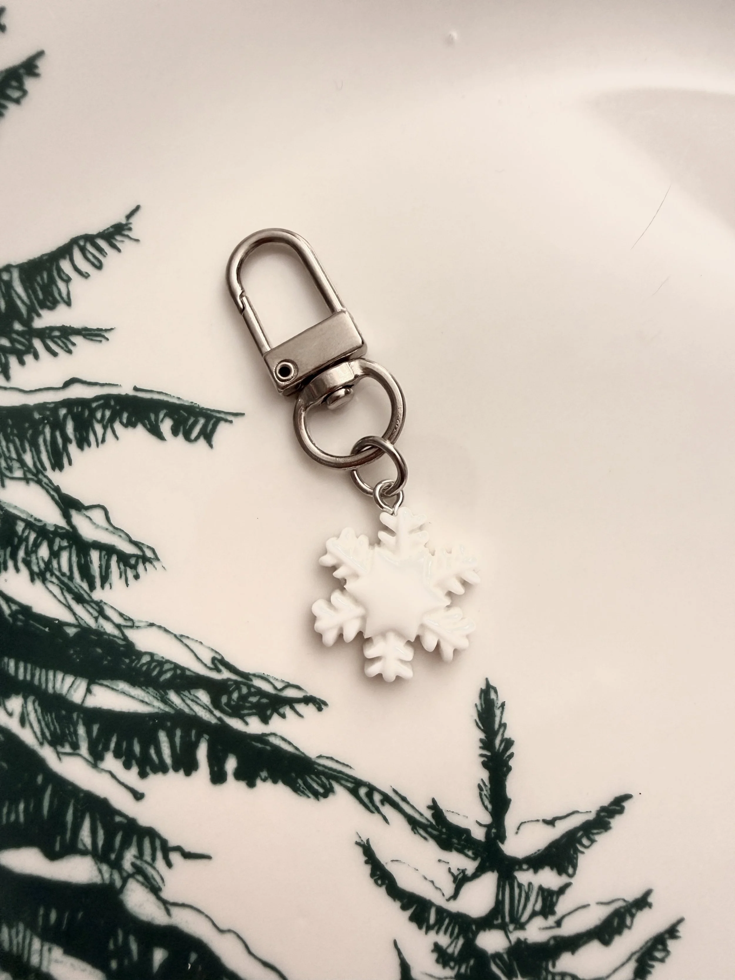 White Puffed Snowflake Collar Charm.JPG