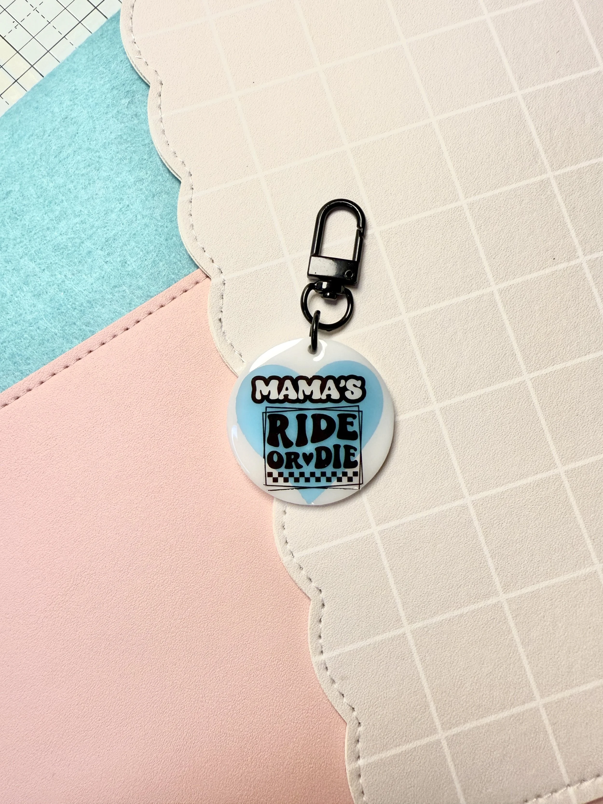 Mamas Ride or Die Collar Charm