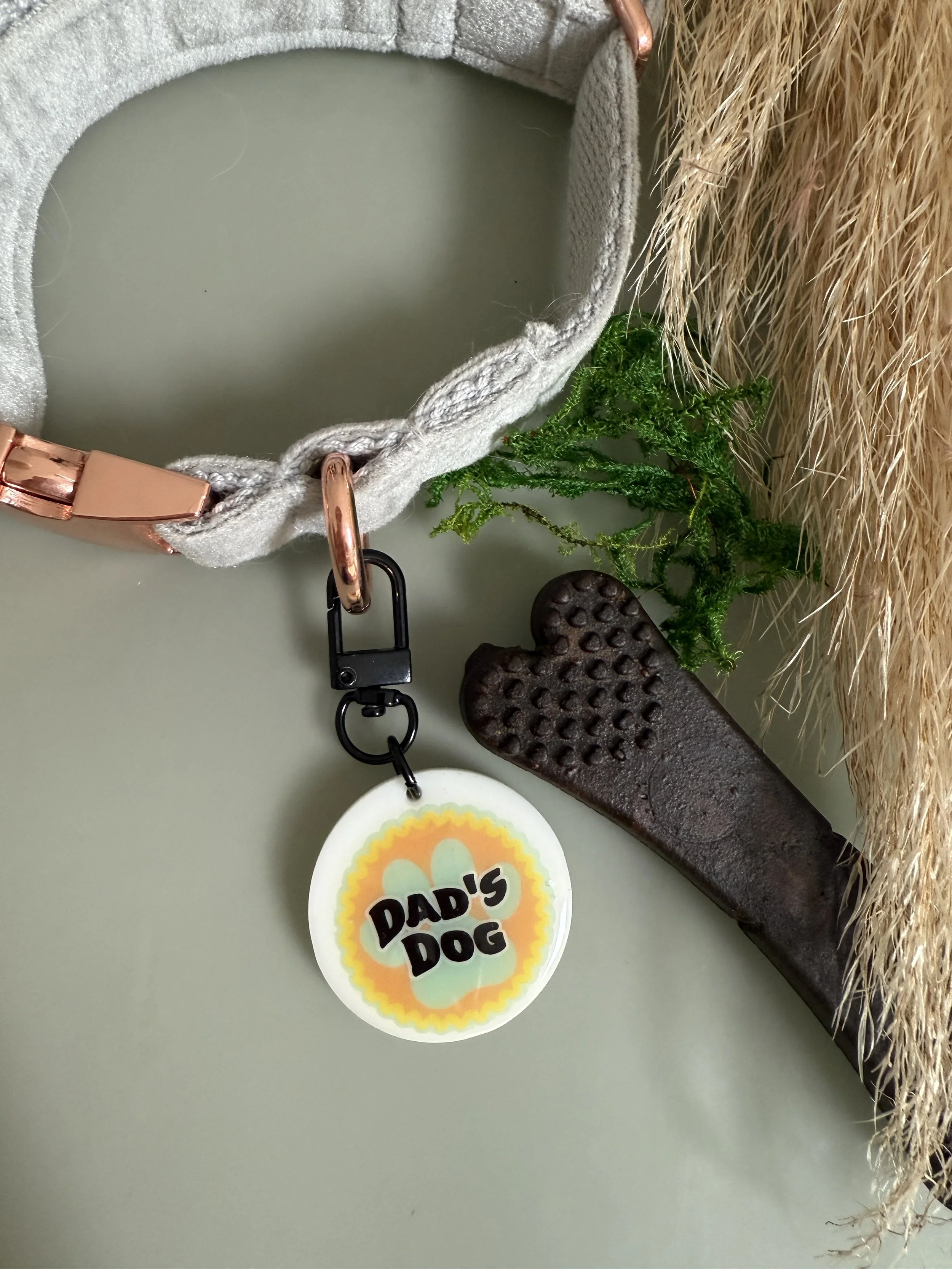 Dads Dog Collar Charm