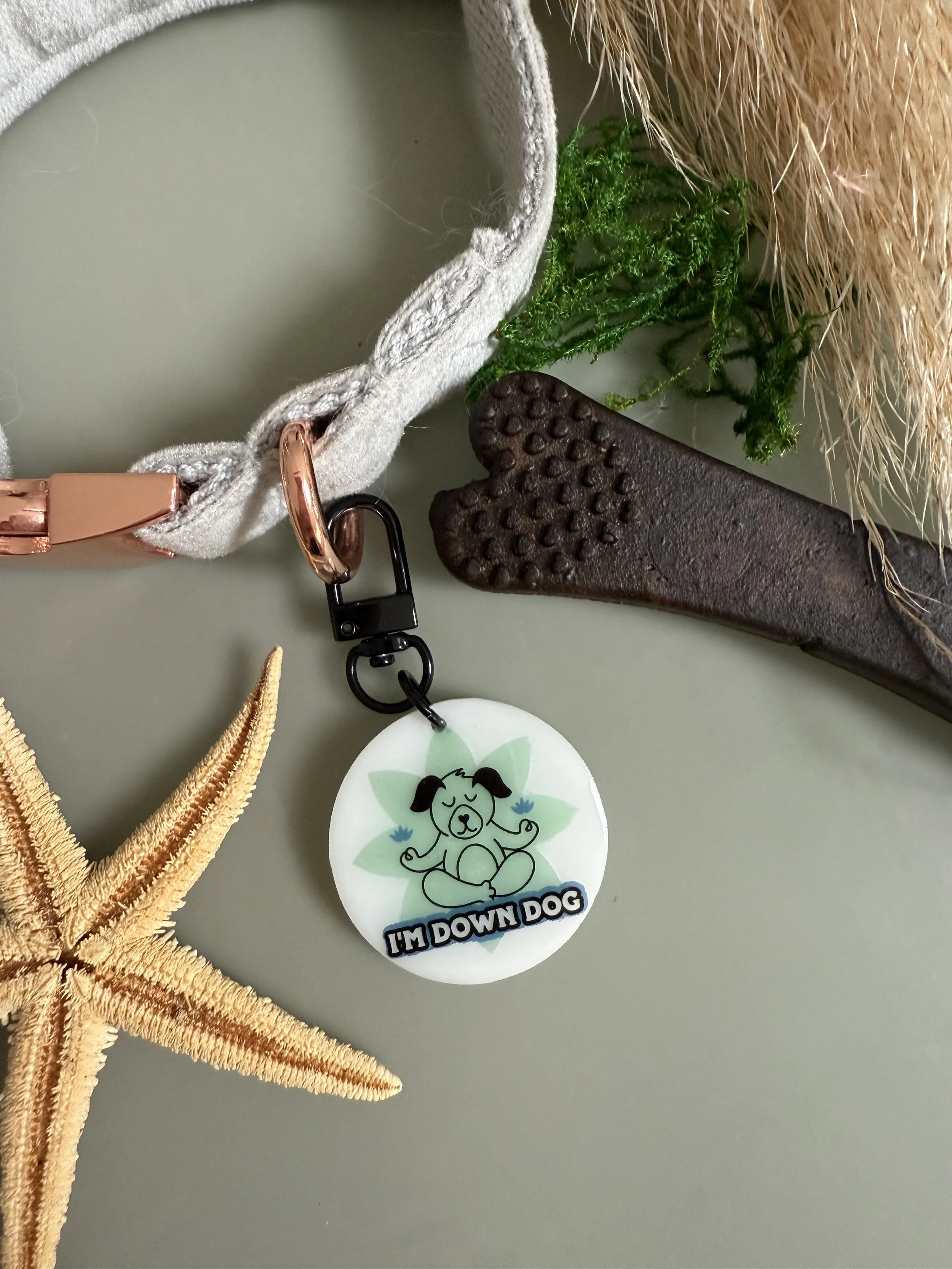 Down Dog Collar Charm
