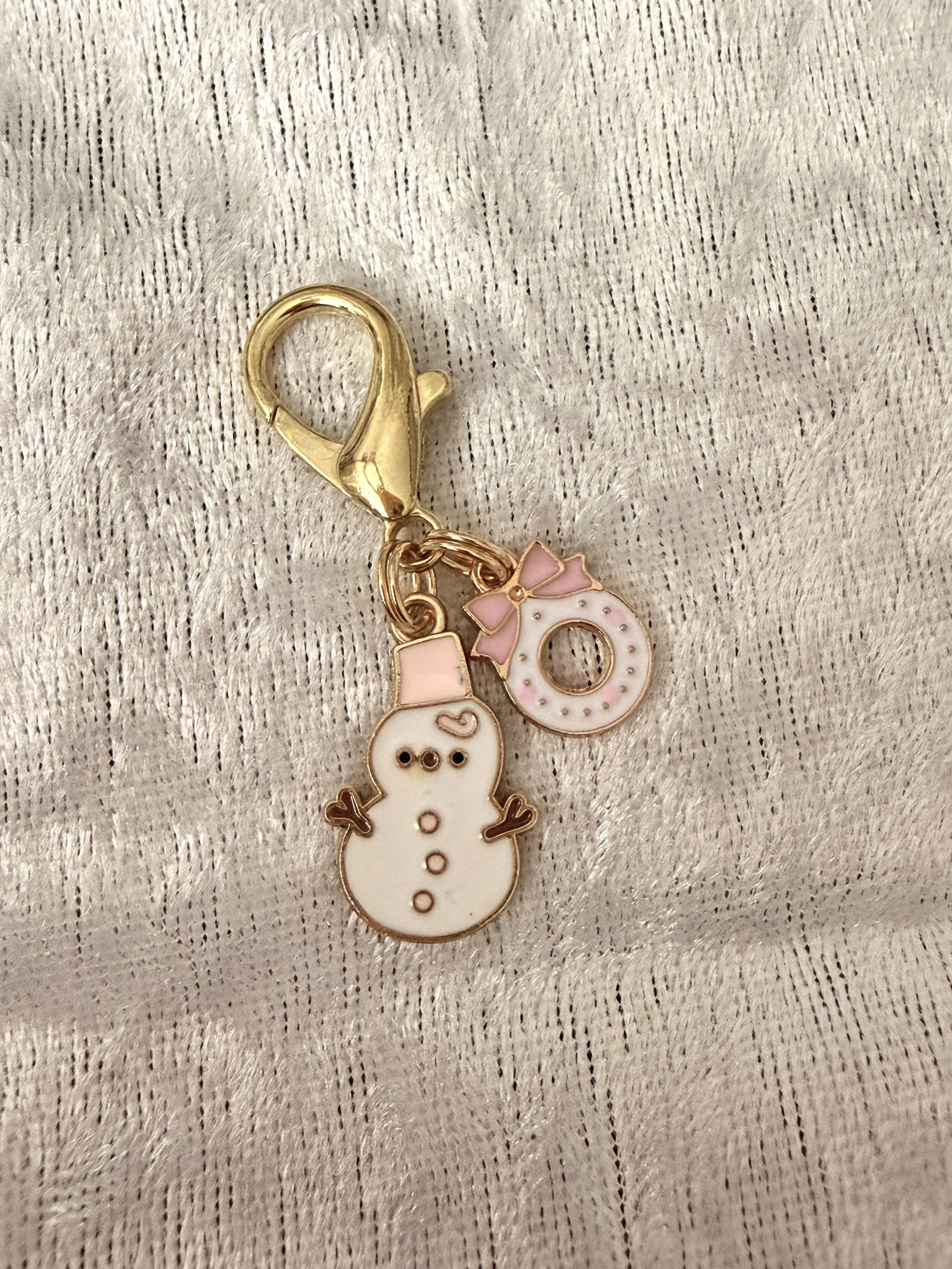 Snowman and Wreath Collar Charms.JPG
