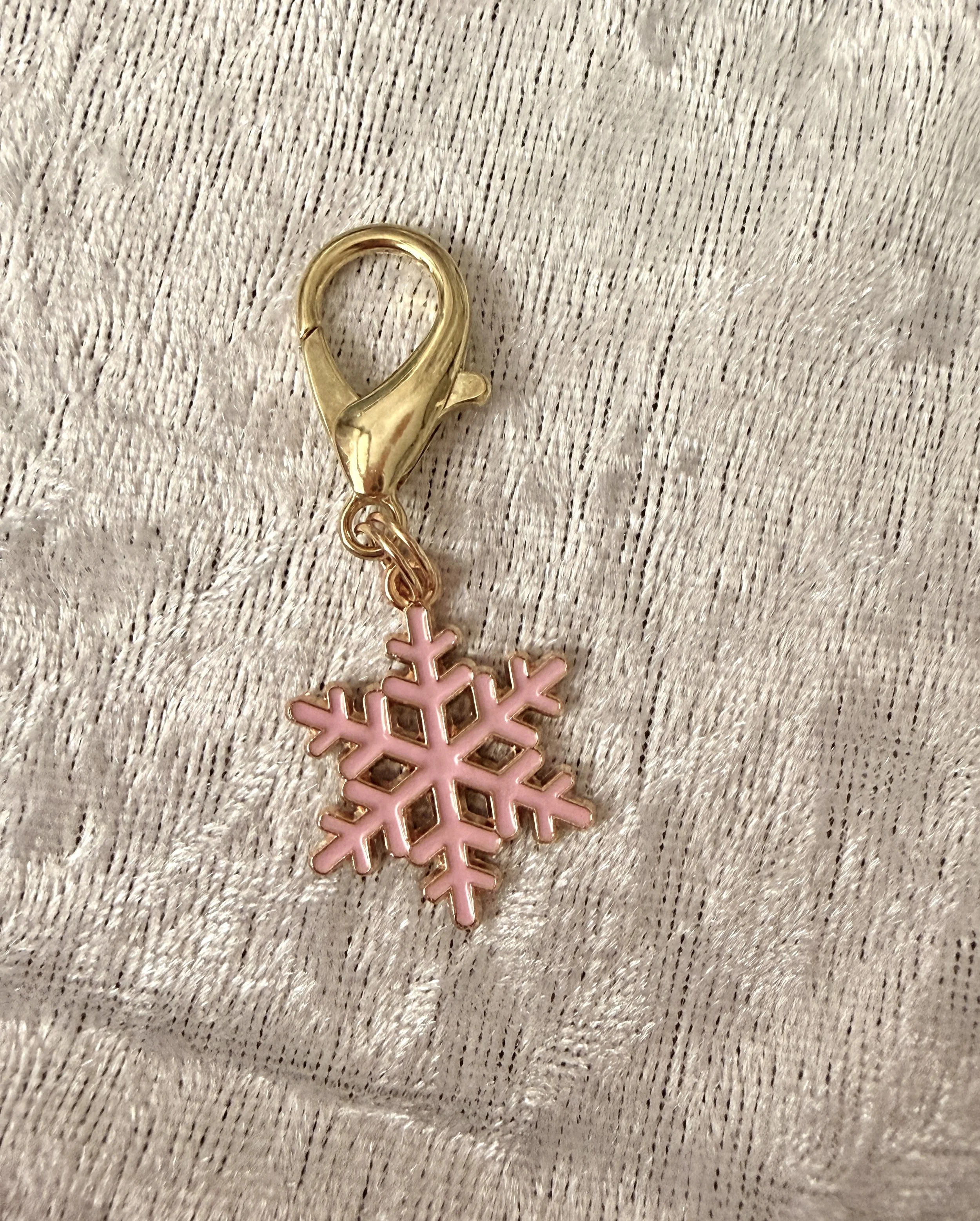 Filigree Pink Snowflake Charm.JPG