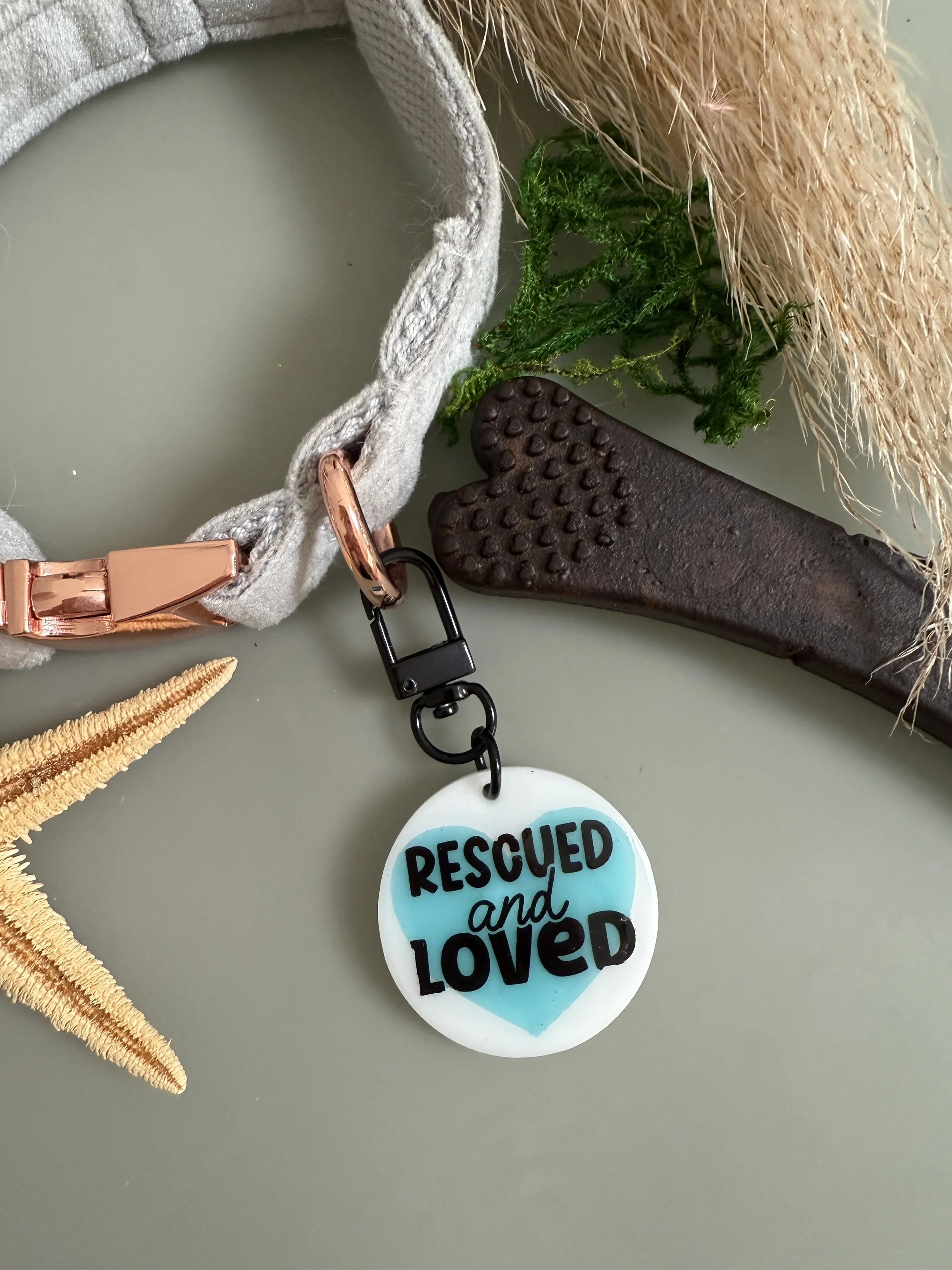 Rescued and Loved Collar Charm