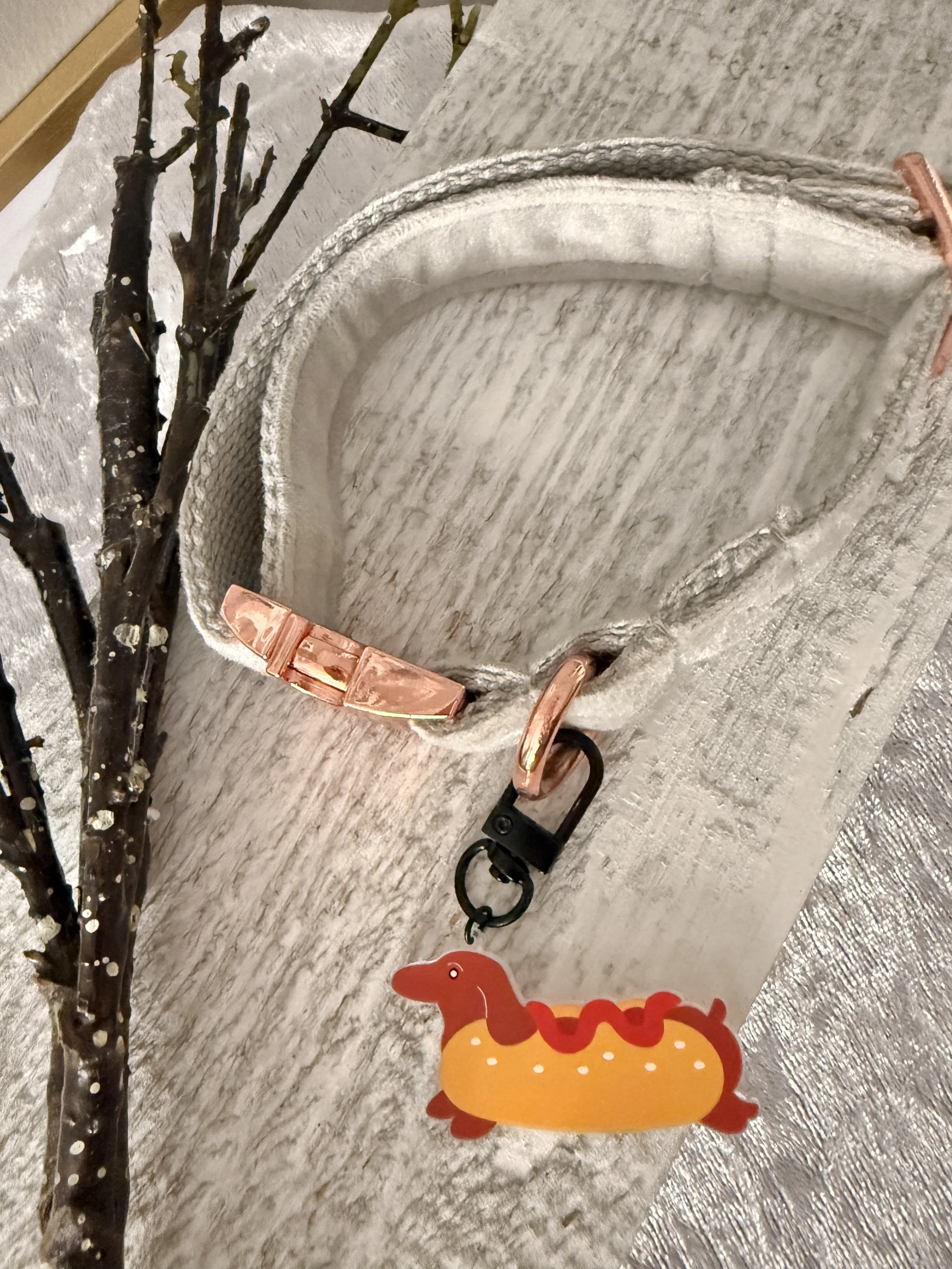 Dachshund Hot Dog Collar Charm