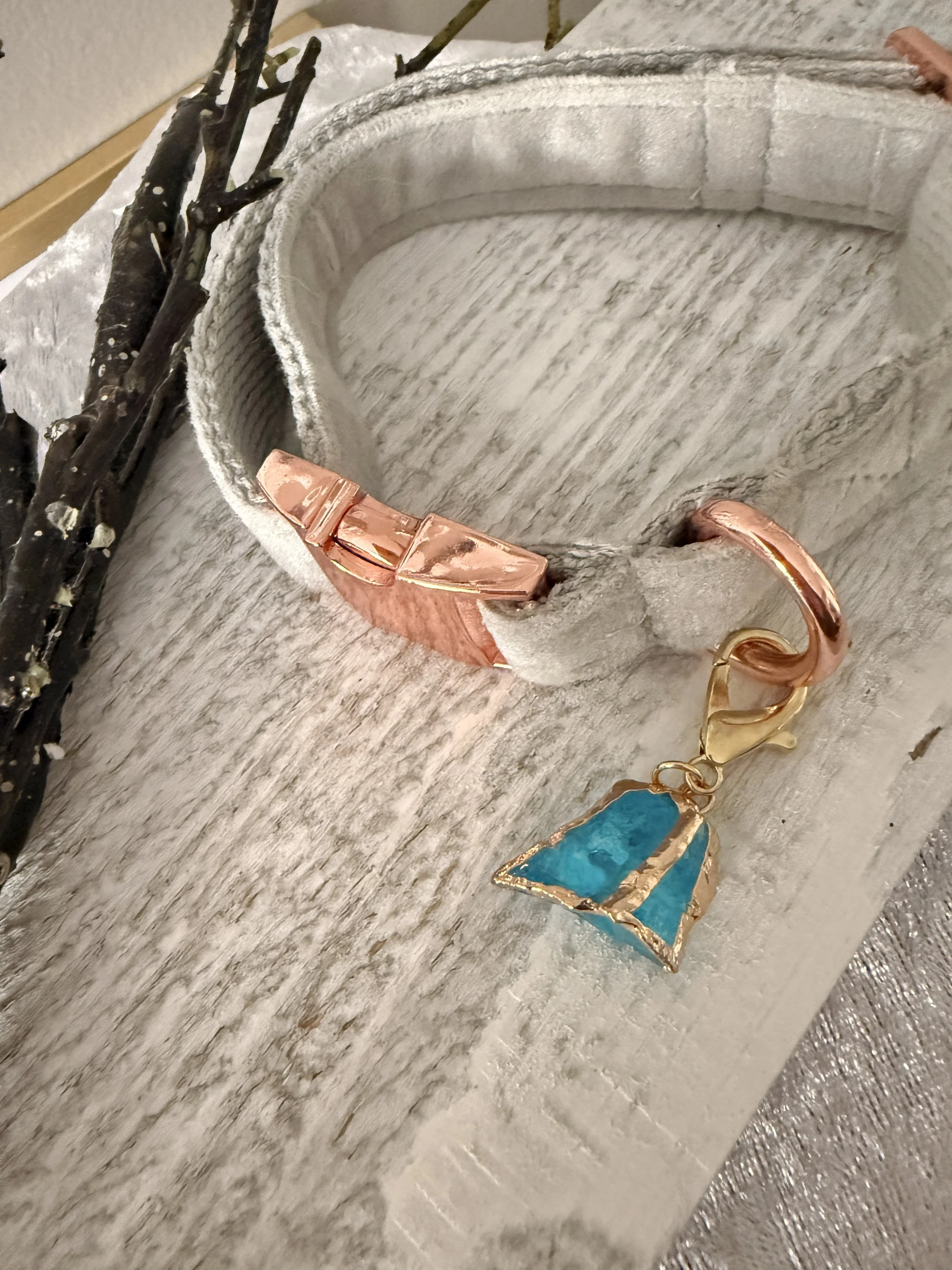 Blue Crystal Rock Collar Charm2.JPG