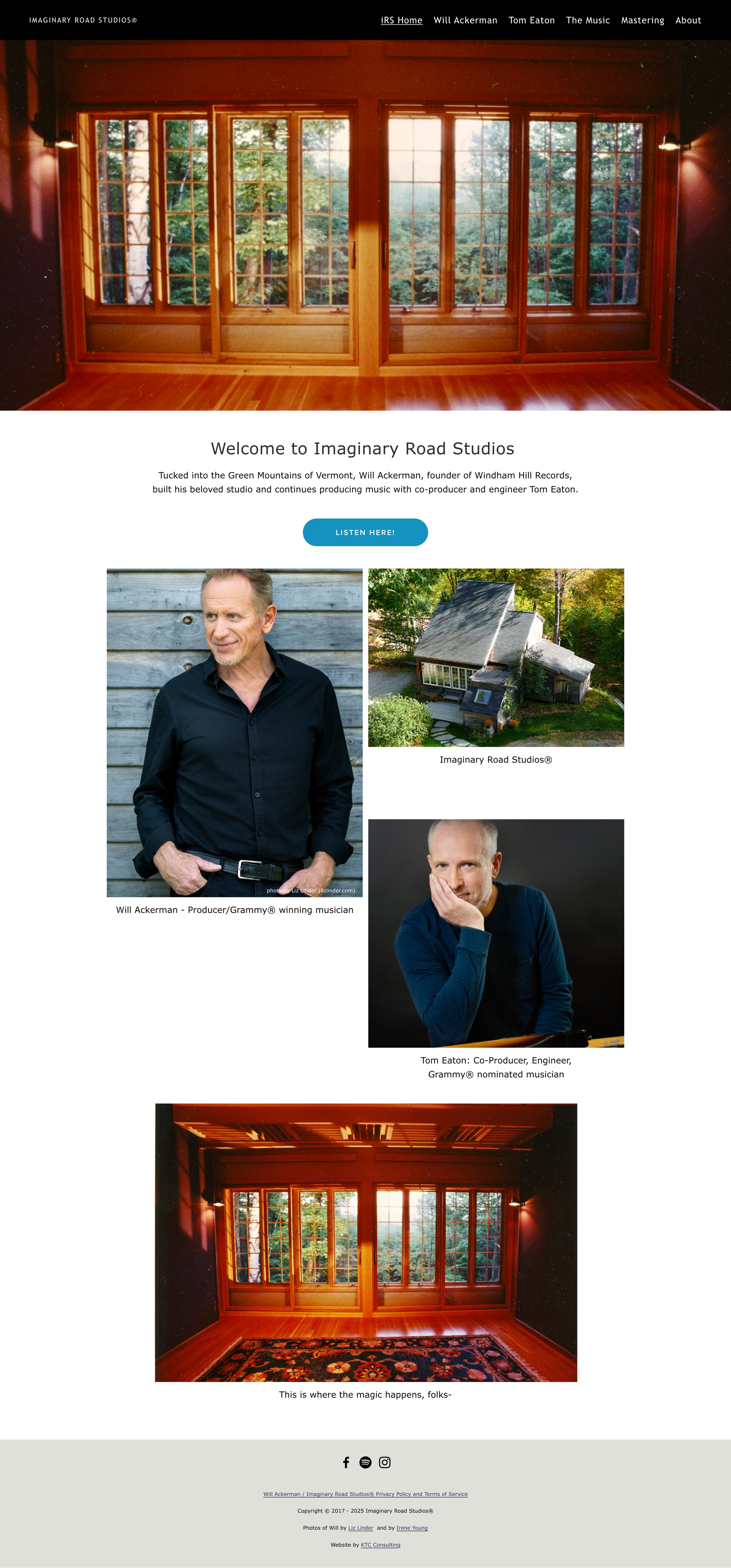 This a screen capture from the GoFull Page Chrome Extension showing my work on Imaginary Road Studios website
