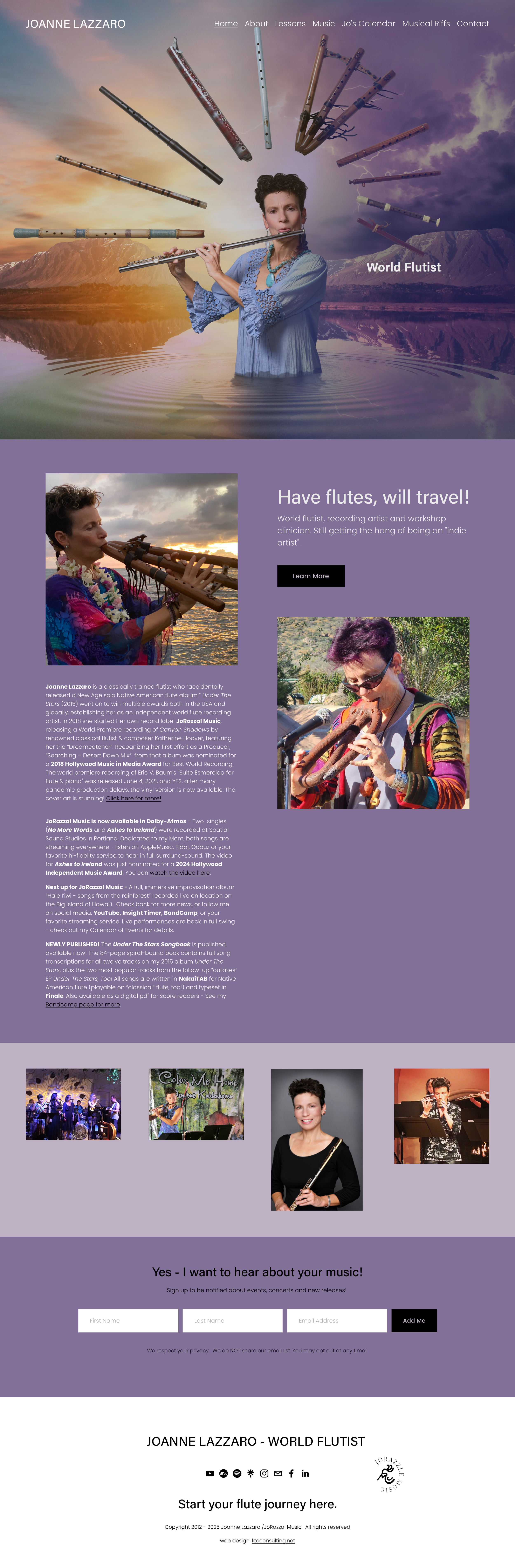 This is a screen capture from GoFull Page Chrome extension to feature my work on her website