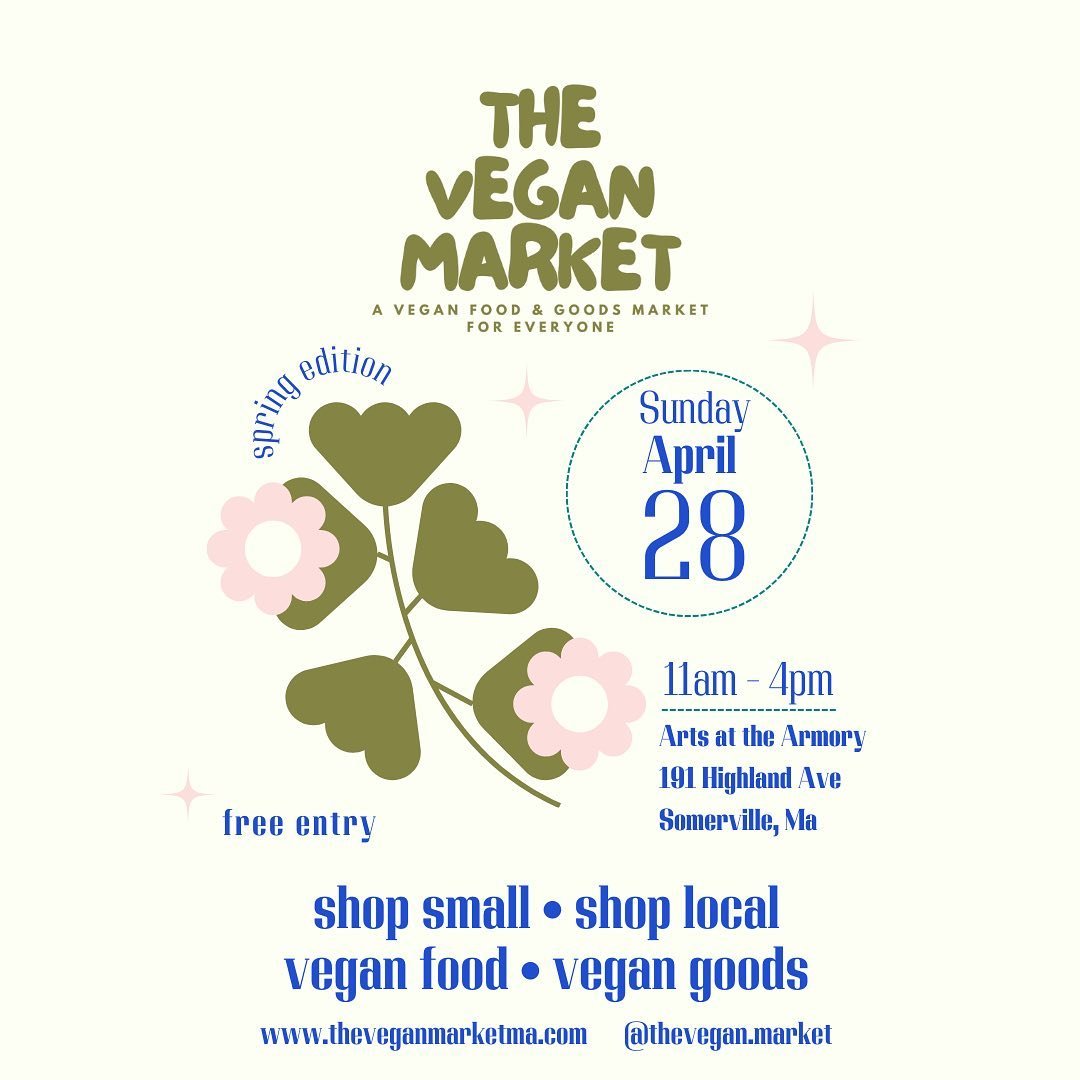 We are so excited to be back in Somerville, MA, for @thevegan.market on Sunday April 28th! This event brings together incredibly talented vendors with super supportive attendees, which creates a really positive vibe all around. 

We sold out of our p