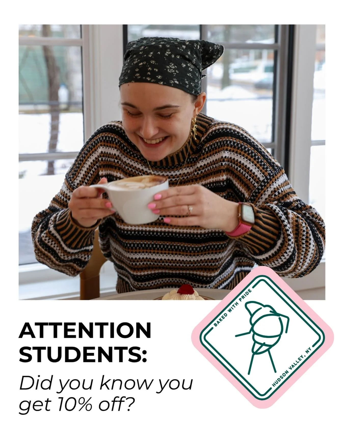 Hi local university/college students! This is something we&rsquo;ve had since our originally Poughkeepsie pop-up, but it occurred to us that we haven&rsquo;t ever actually posted about it!

Anyway! Show your current college/university ID* and get 10%