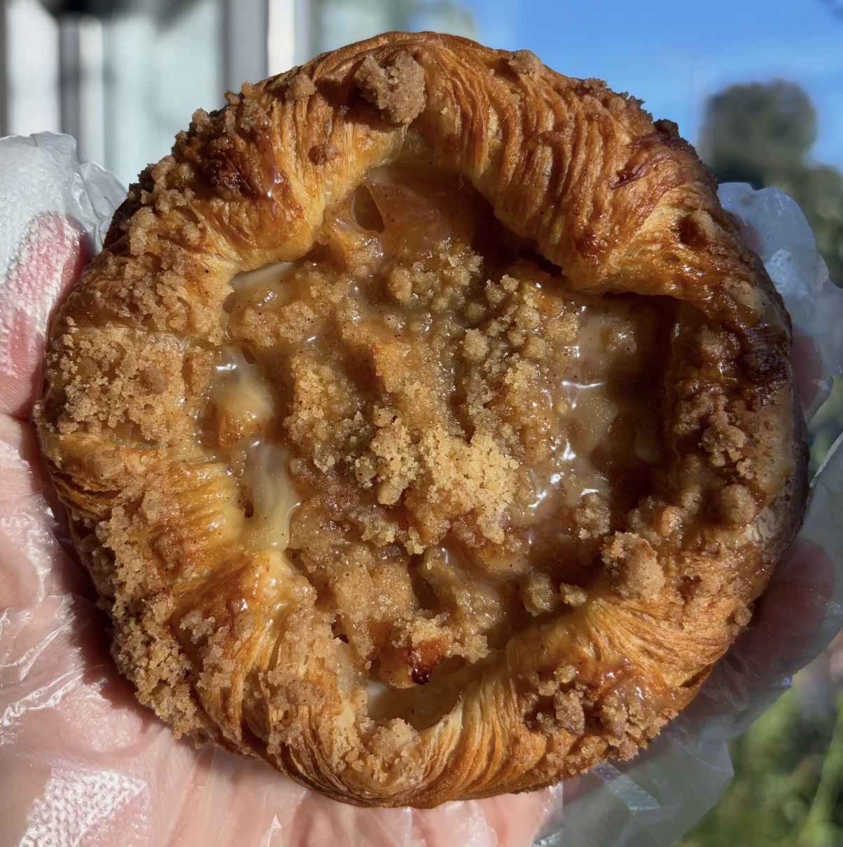 Apple Caramel Crumb Danish