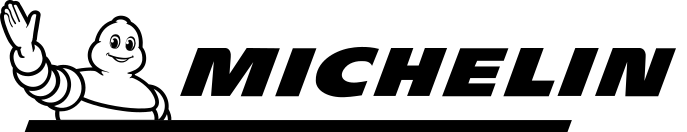 The Michelin Man mascot waving with a cheerful expression.