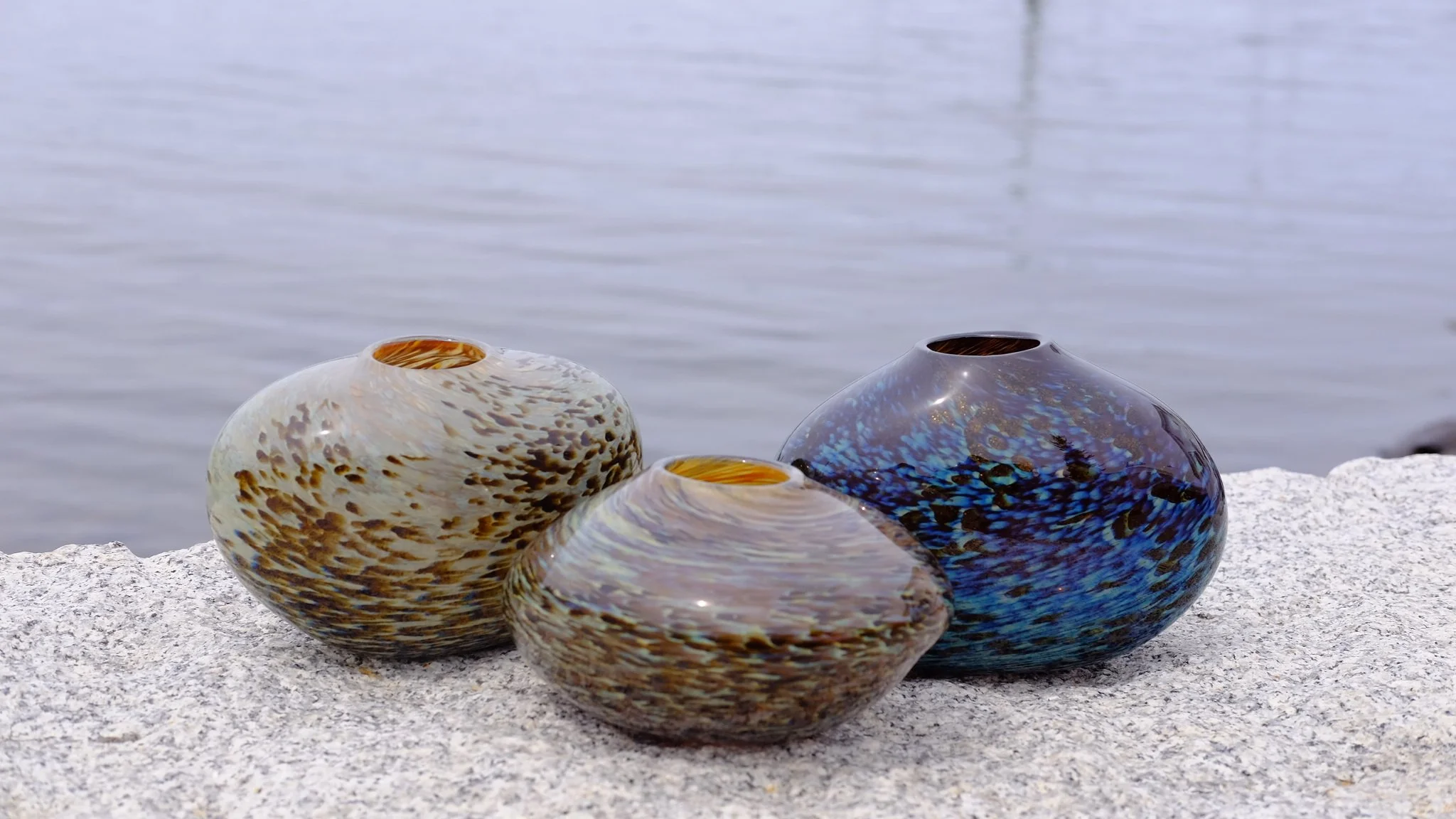 "Rock Vessel Landscape. 5" x 5" each. 2020