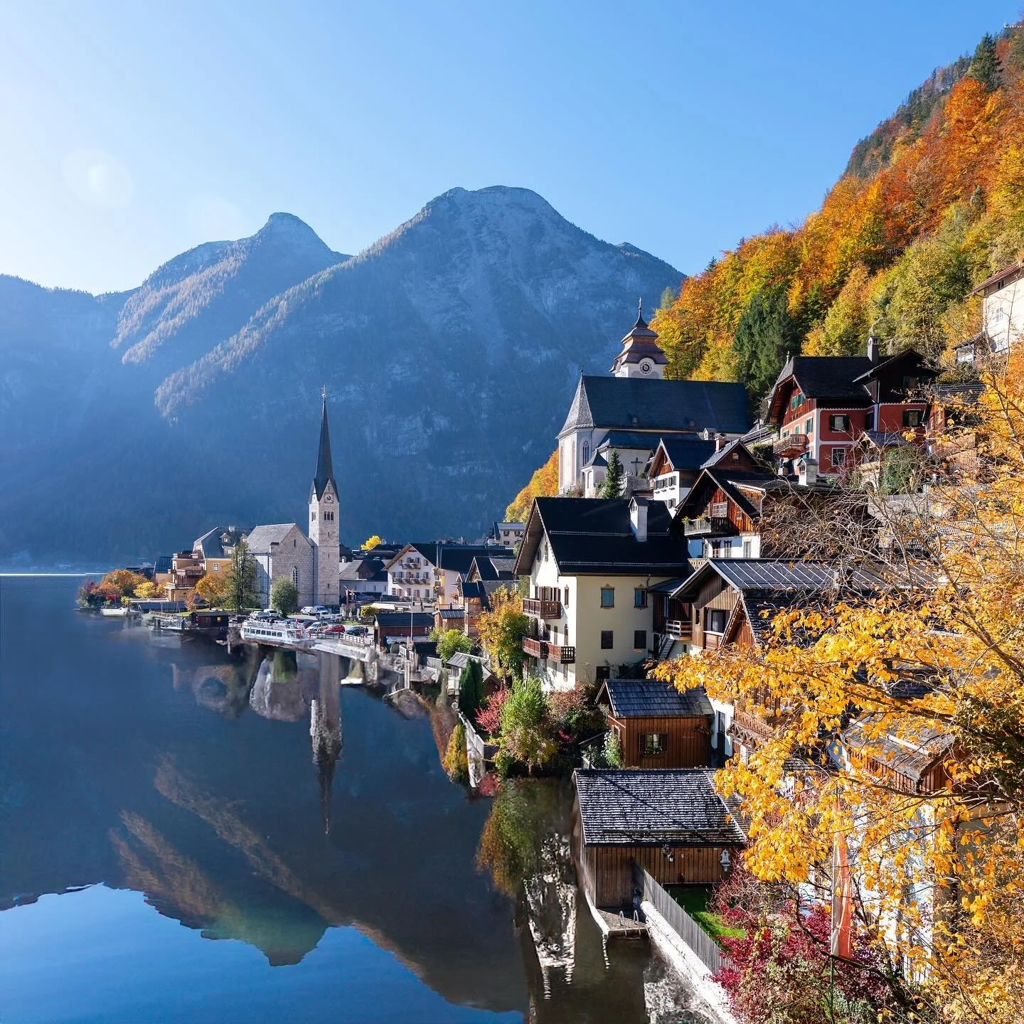 Hallstatt, Austria.  Such an amazing town to explore!  Also interesting China built an identical replica of this town for themselves