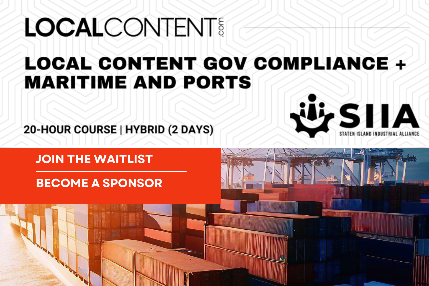 Get Local Content Ready: New Training for Maritime & Port Projects