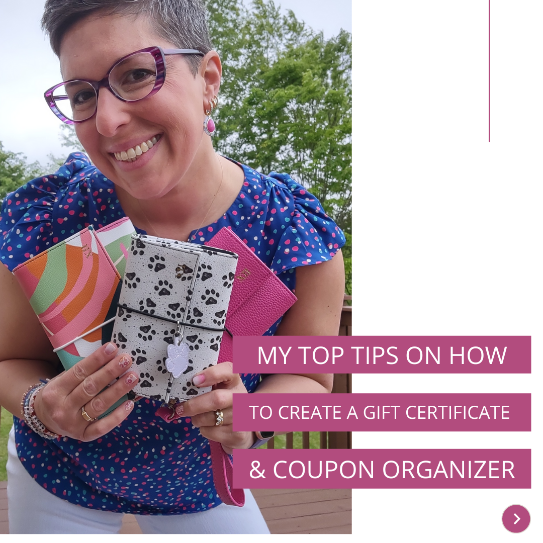 HOW TO CREATE A COUPON AND GIFT CERTIFICATE ORGANIZER