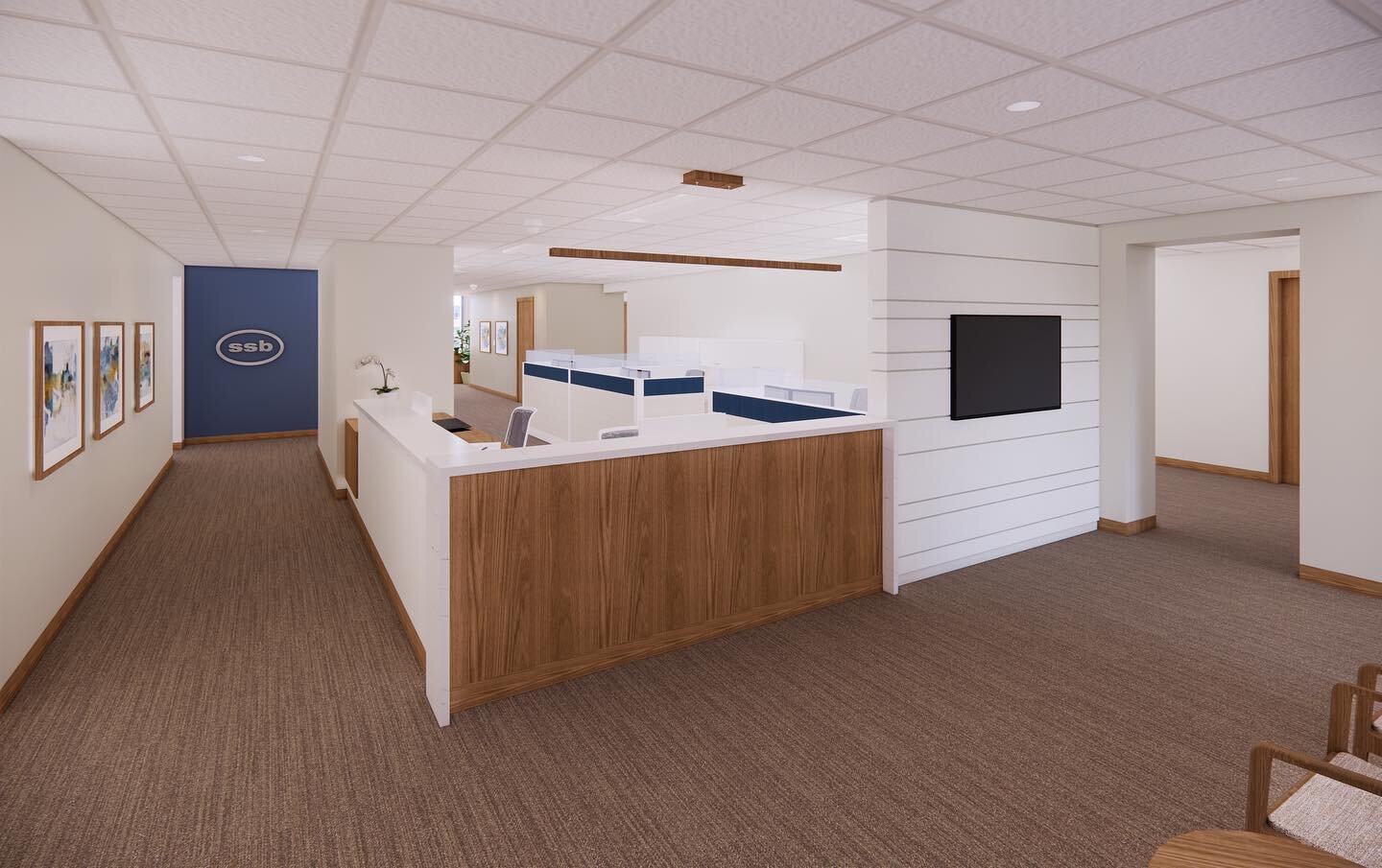 This month kicks off interior renovations at State Street Bank. The renovation of the second level loan department will provide a more functional layout to meet the growing needs of the bank while also providing an overall aesthetic update.

The scop