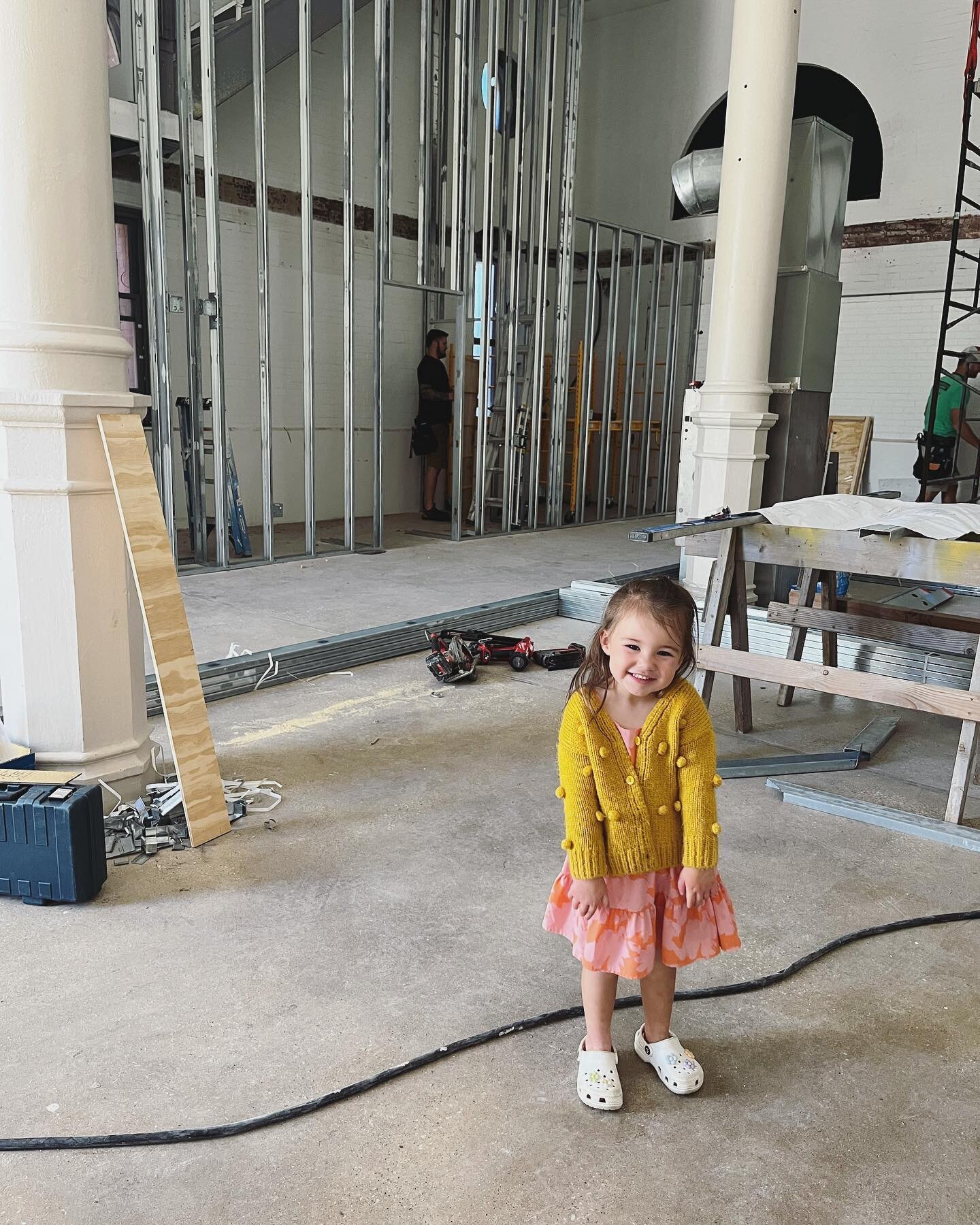 We hired a design assistant to oversee the construction of the new office space! We hope to be moving in towards the end of the month!