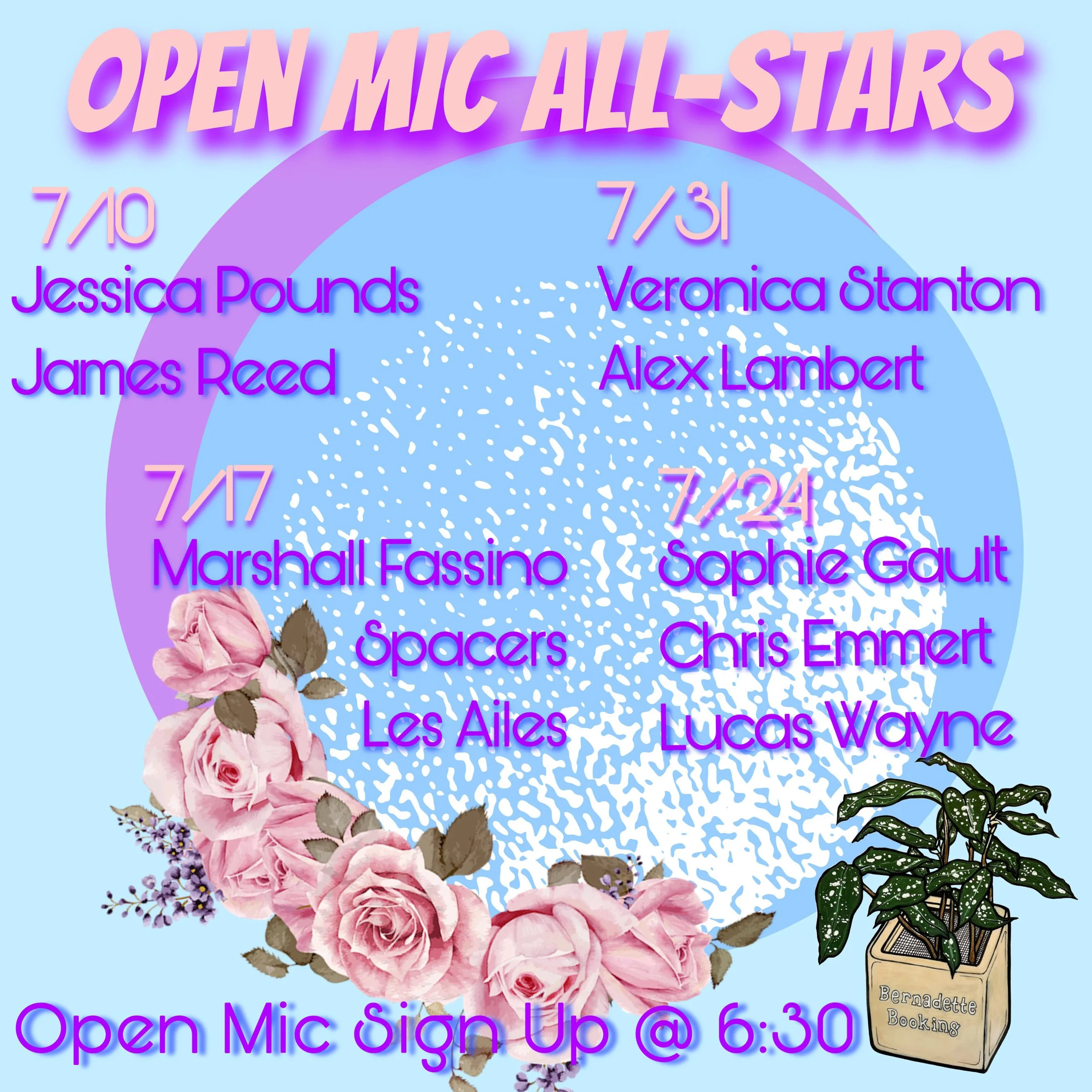Open Mic All-Stars feat: Marshall Fassino, Spacers, Les Ailes