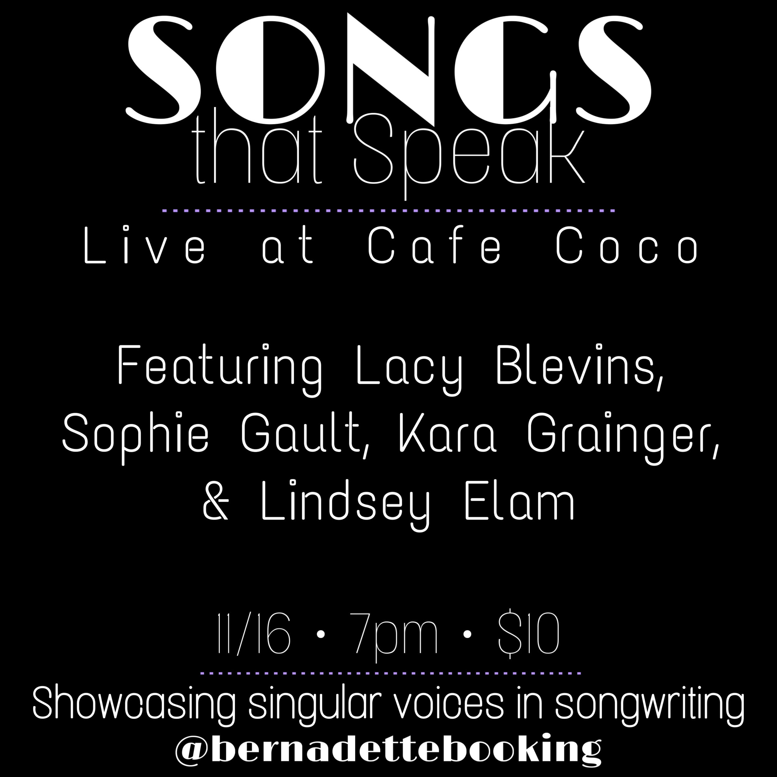 Songs that Speak Live