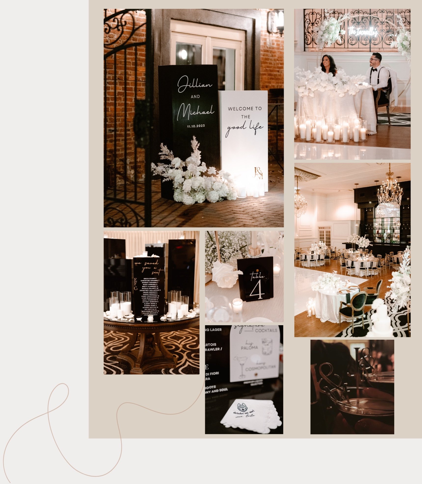 Custom Wedding Signage Welcome Sign Seating Chart Table Numbers NJ PA Wedding