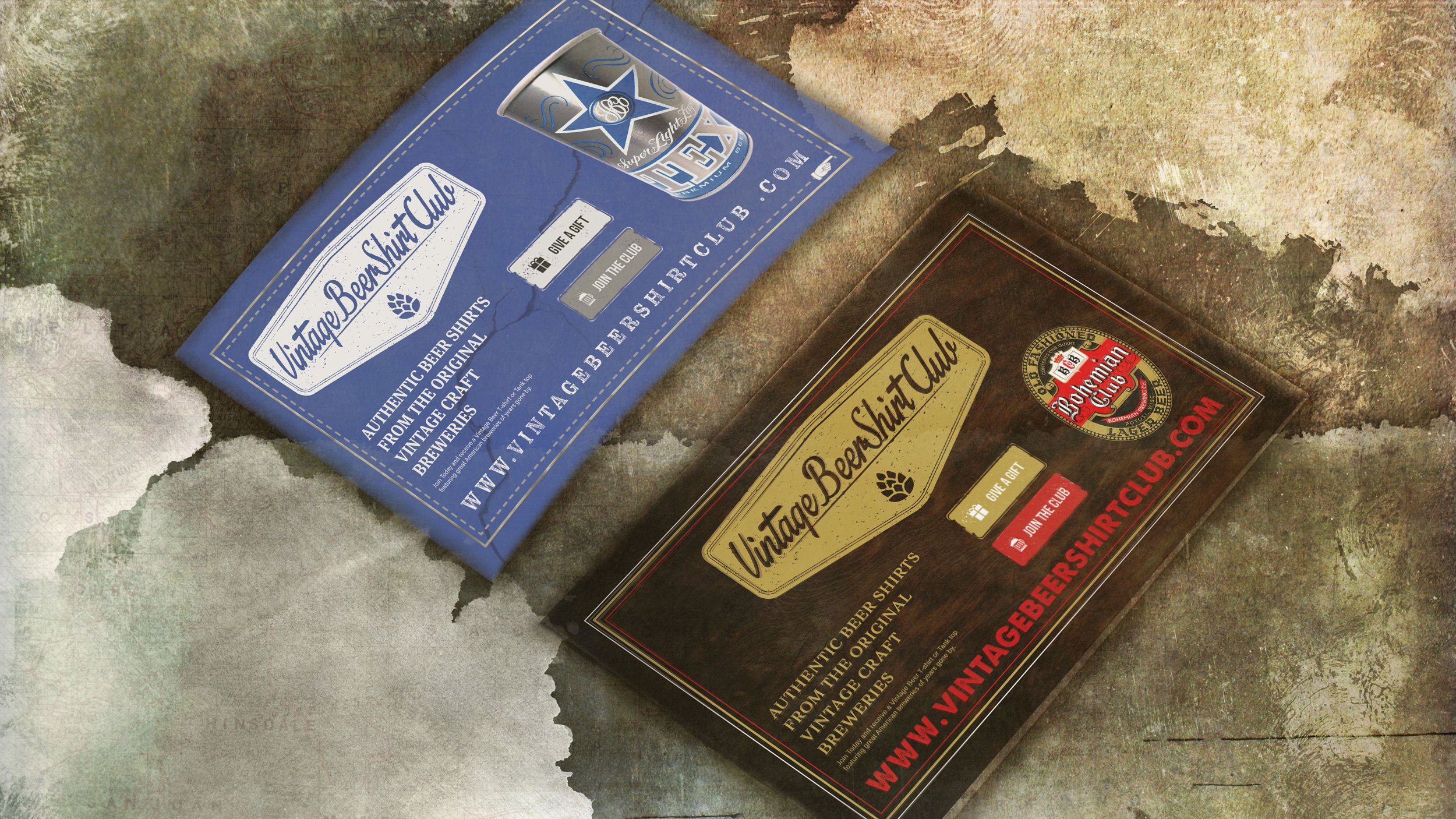 Tex & Bohemian postcard designs for VBSC.