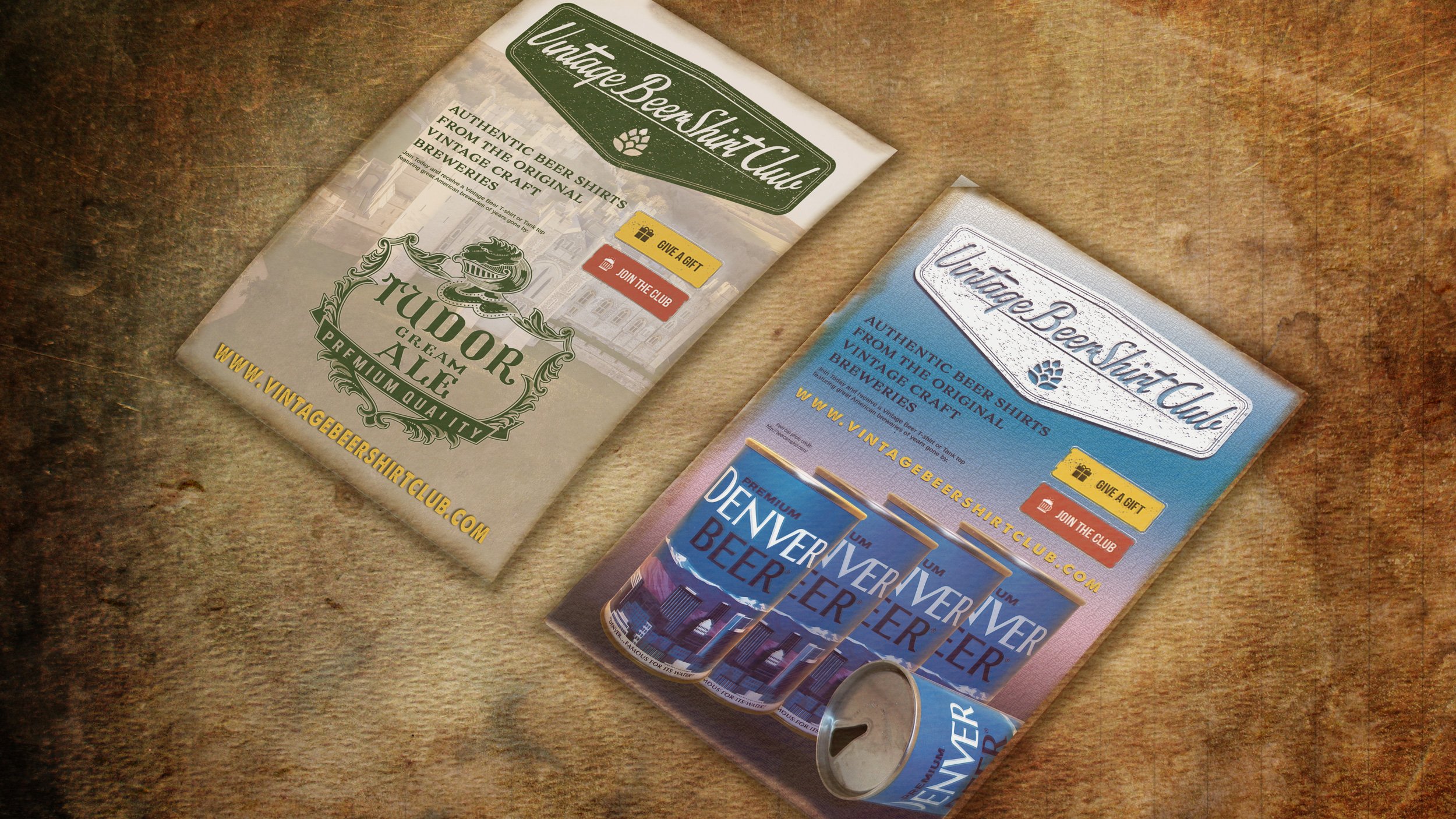 Tudor & Denver postcard designs for VBSC.