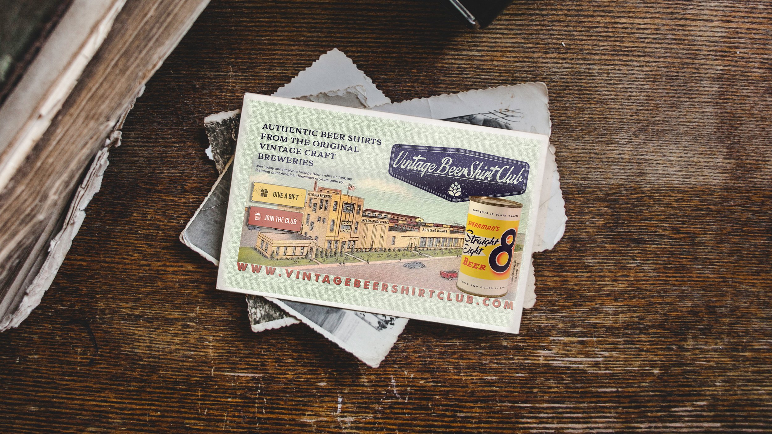 Straight Eight postcard design for VBSC.