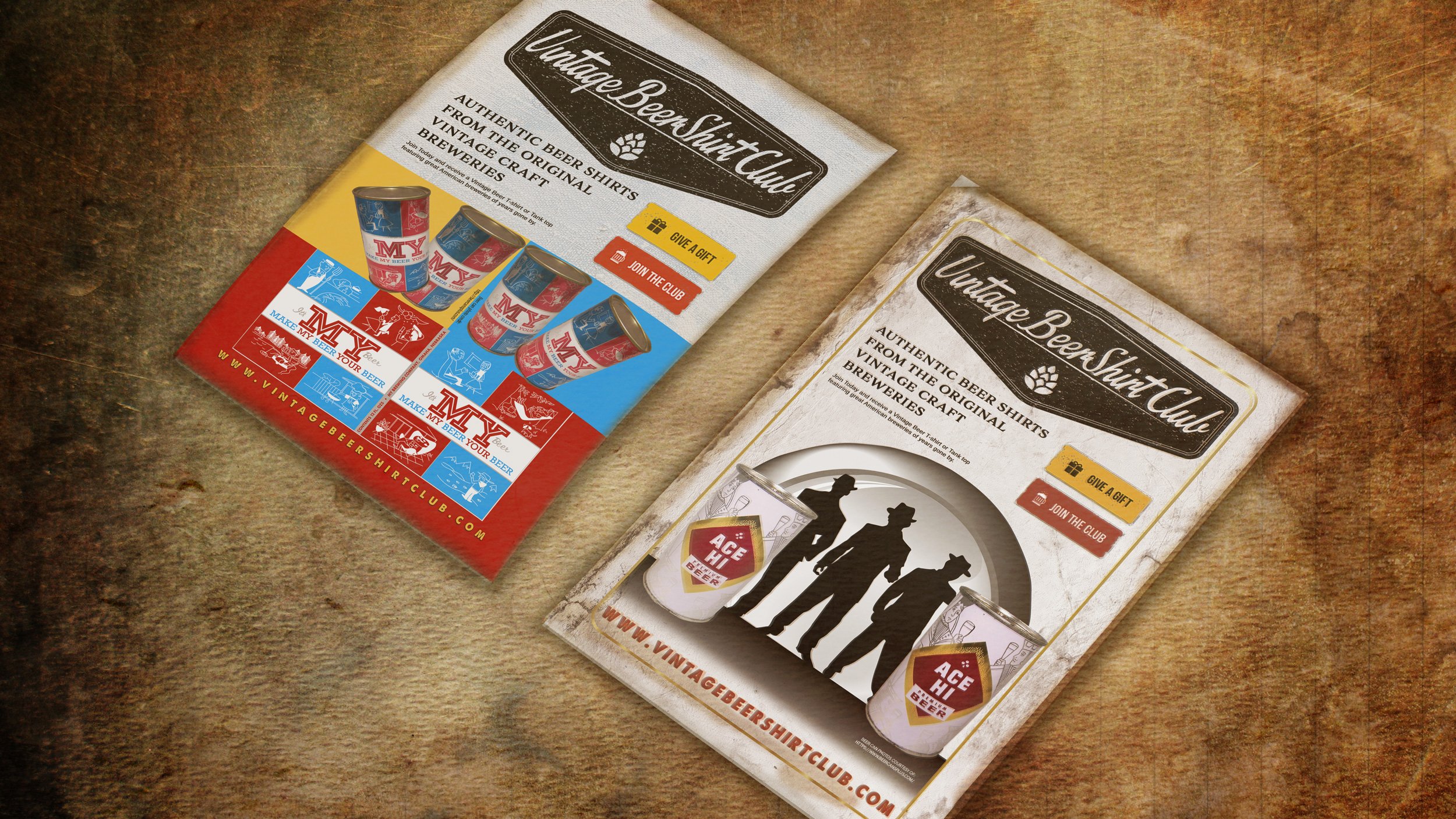 My Beer & Ace postcard designs for VBSC
