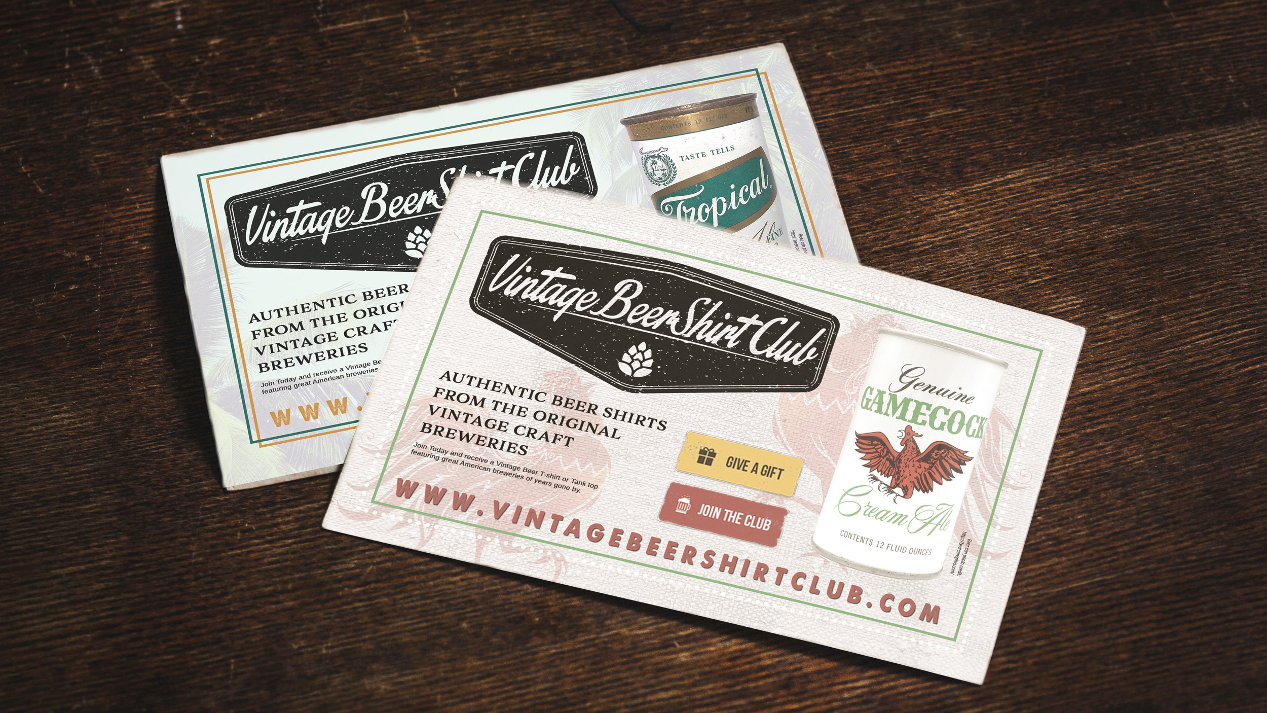 Tropical & Gamecock postcard designs for VBSC.