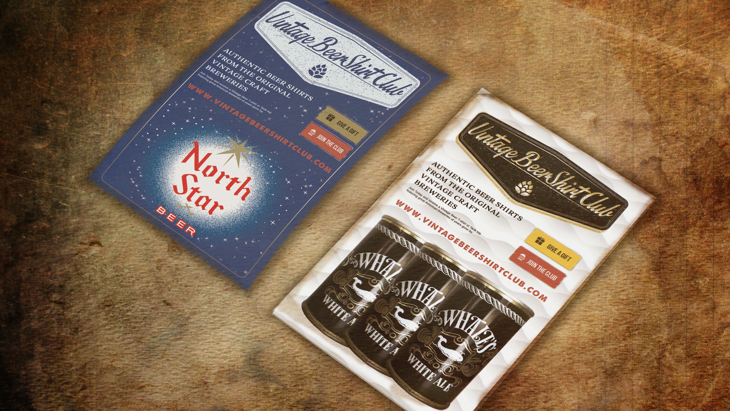 North Star & Whales postcard designs for VBSC.