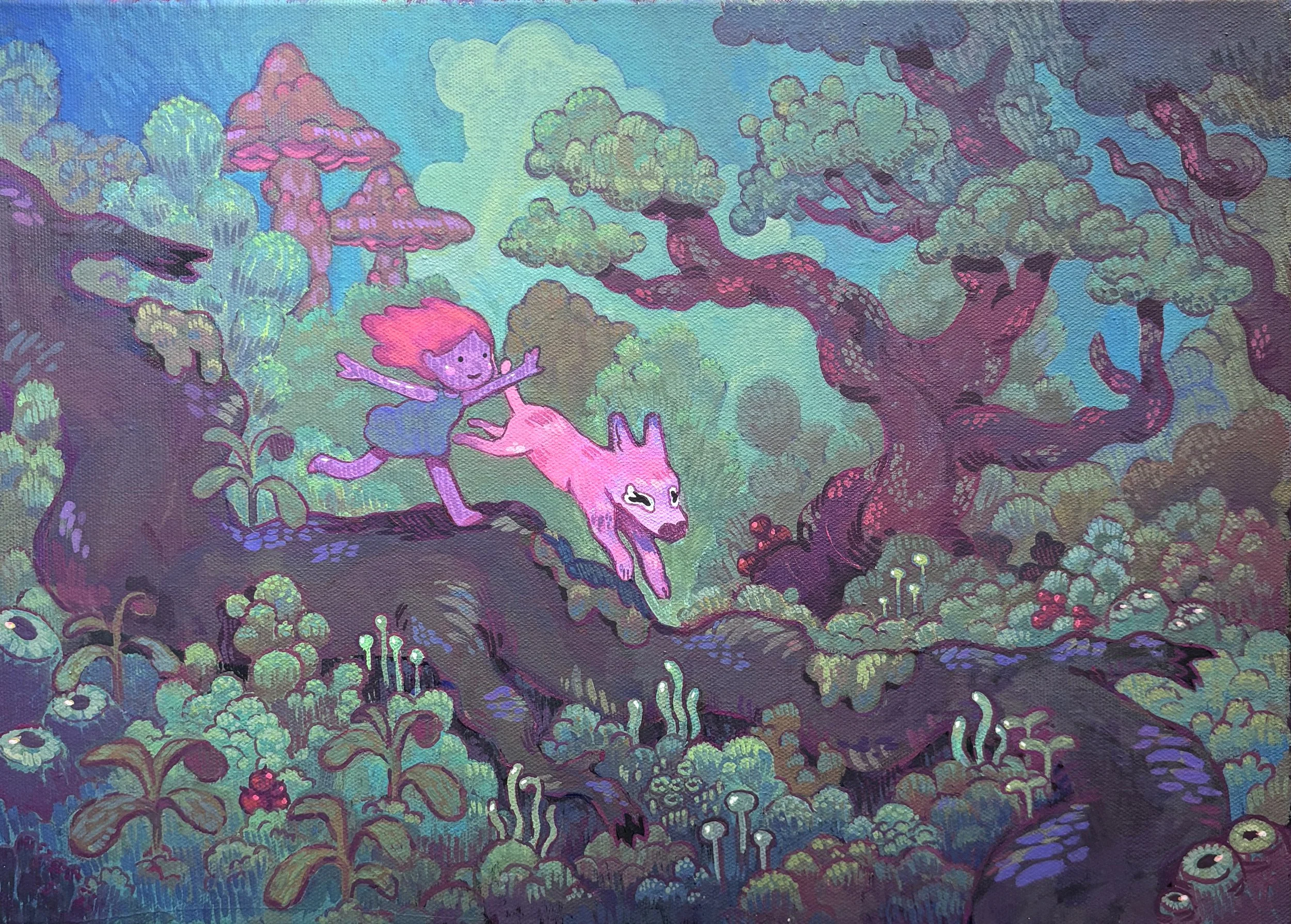 "Forage IV" - 16 x 12" acrylic on canvas