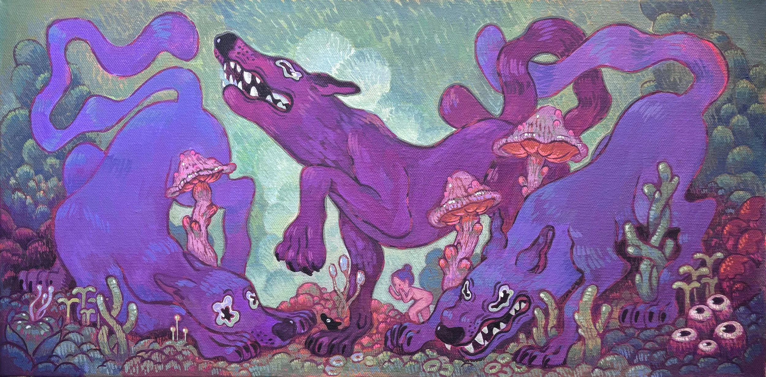 "Forage III" - 20 x 10" acrylic on canvas