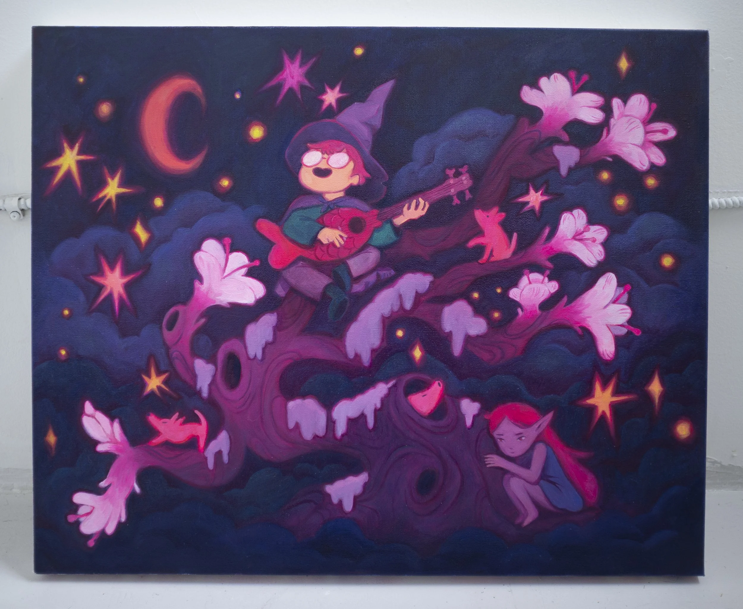 Flowering of the White Tree - 20x24 oil on canvas