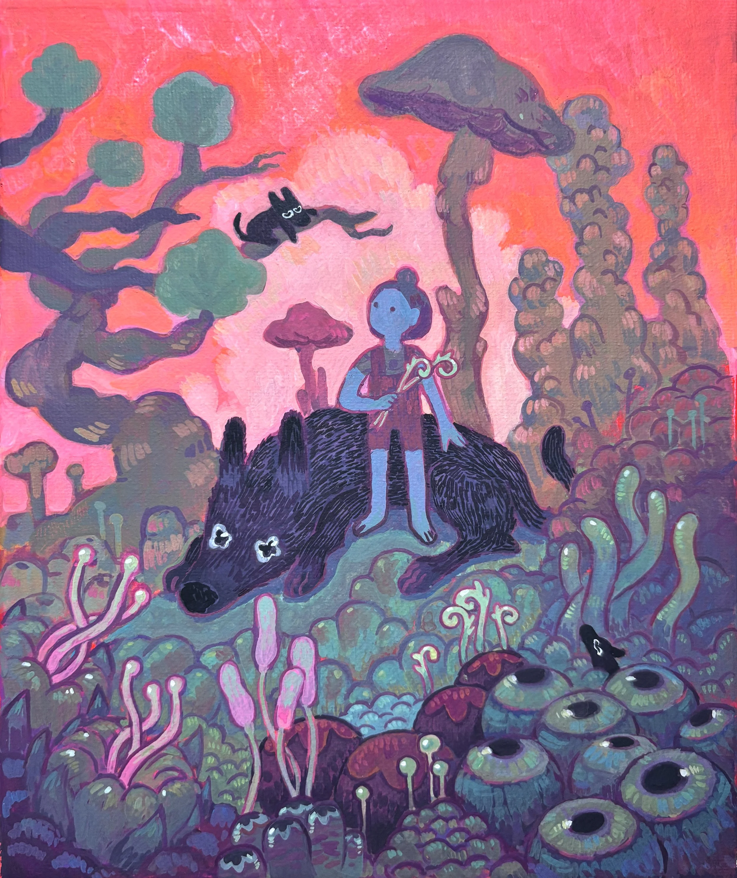 "Forage II" - 8 x 10" acrylic on canvas