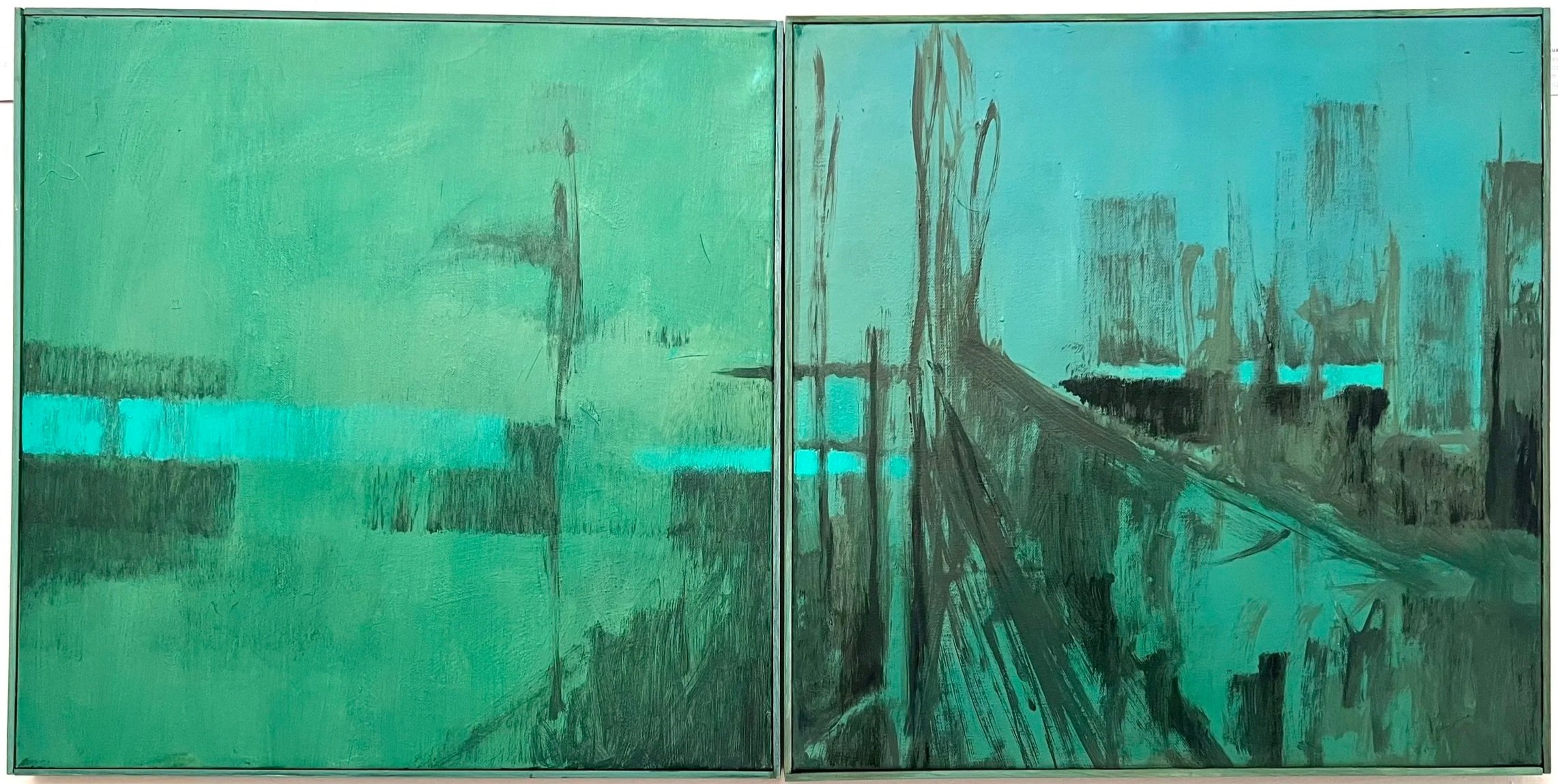 NESSUNO A DECIDERE UN CONFINE
dittico, acrilico su tela 50x50cm ogni tela