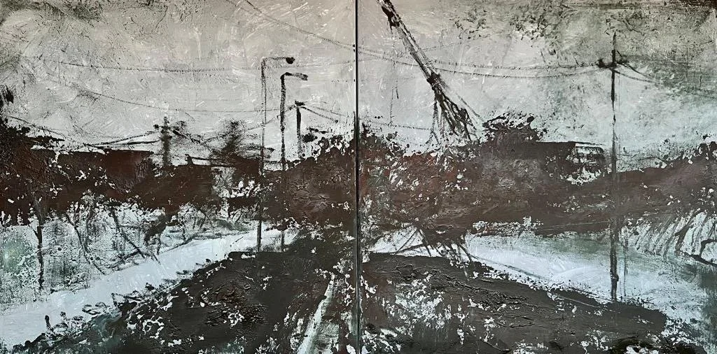 E SE TU NON FOSSI QUI episodi 1 e 2 acrilico su tela 60x60cm ogni tela