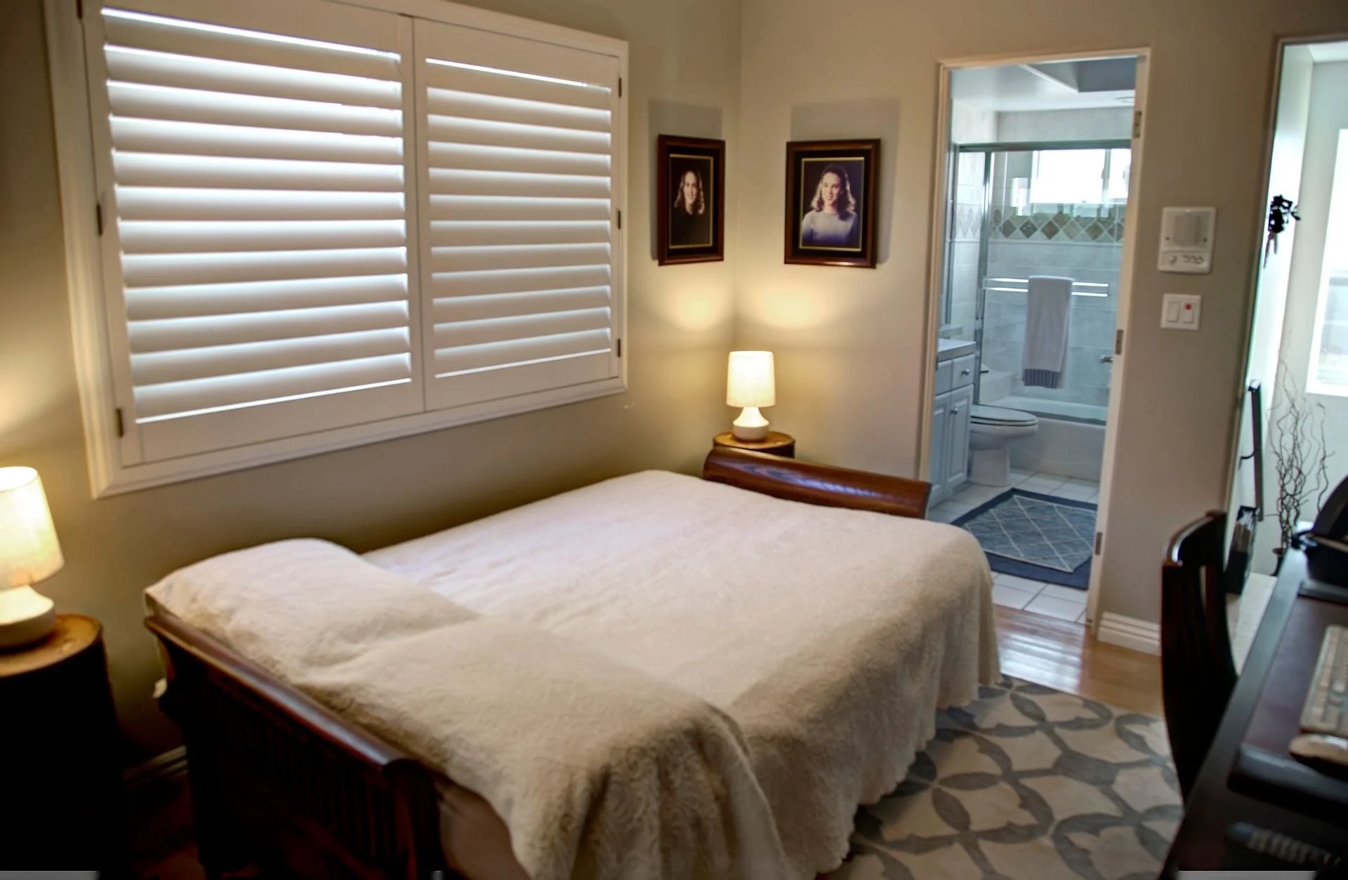 2nd floor bedroom with futon open to double bed
